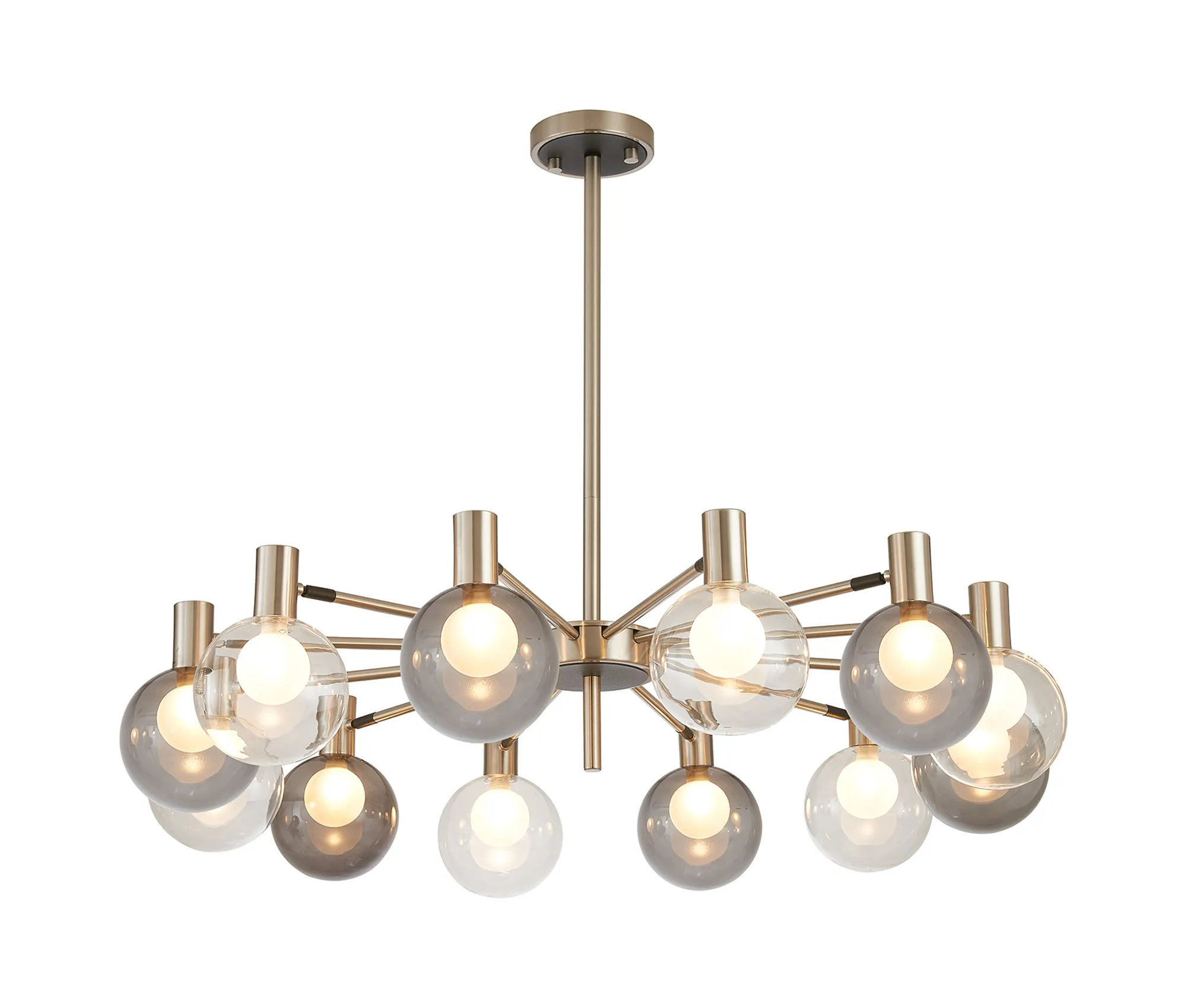 Brantley 8Lt/12Lt Fixed Pendant/Semi Flush Light Adjustable Arms - Various Finishes - Image 52