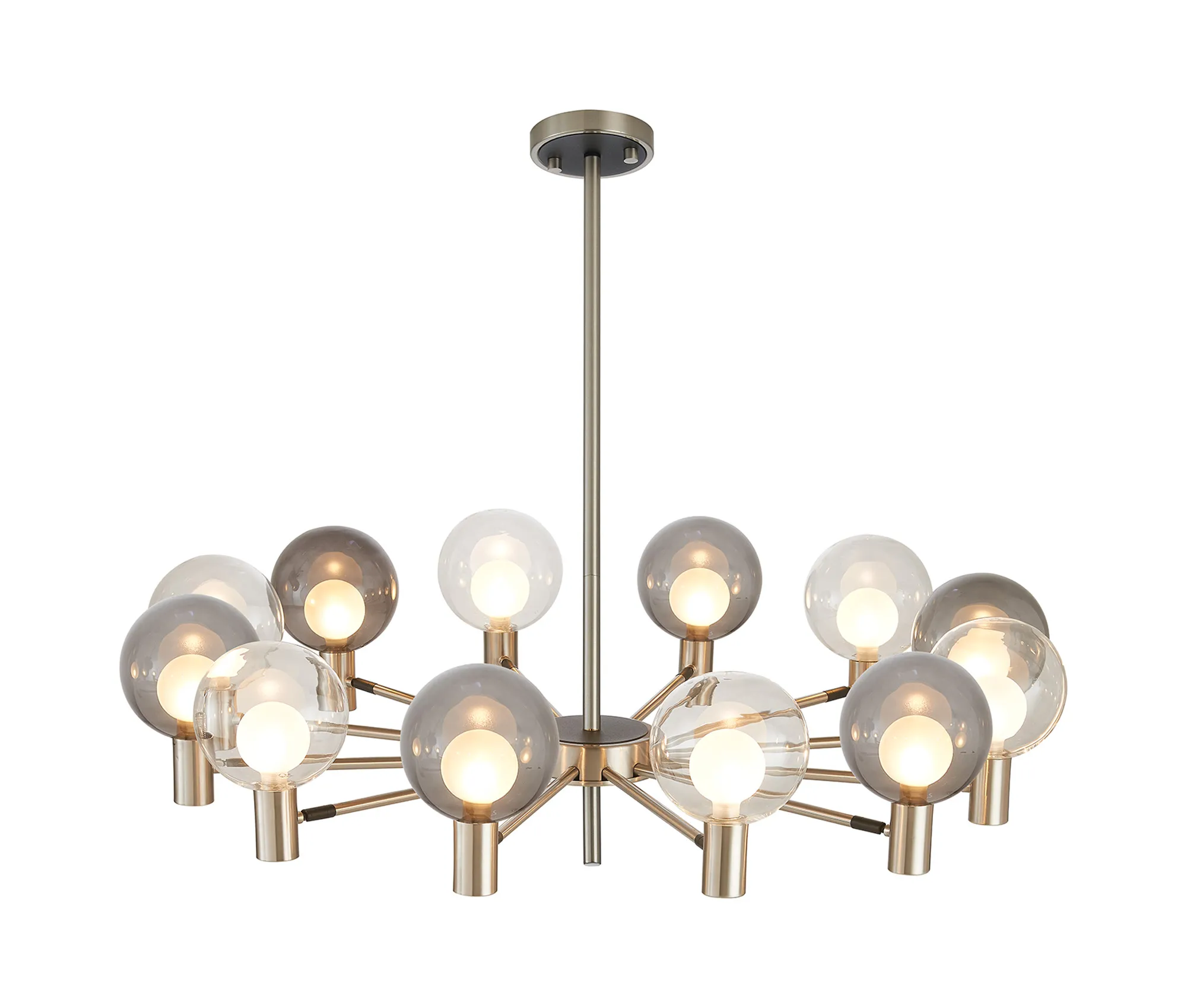 Brantley 8Lt/12Lt Fixed Pendant/Semi Flush Light Adjustable Arms - Various Finishes - Image 53
