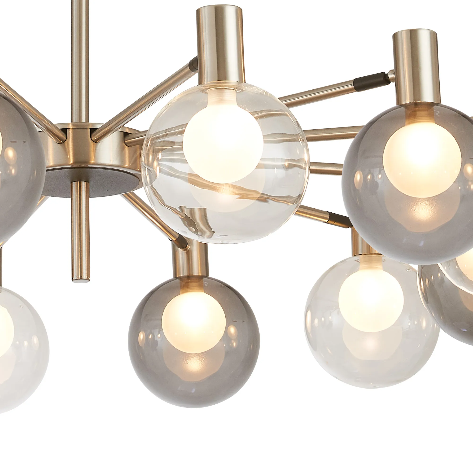 Brantley 8Lt/12Lt Fixed Pendant/Semi Flush Light Adjustable Arms - Various Finishes - Image 54