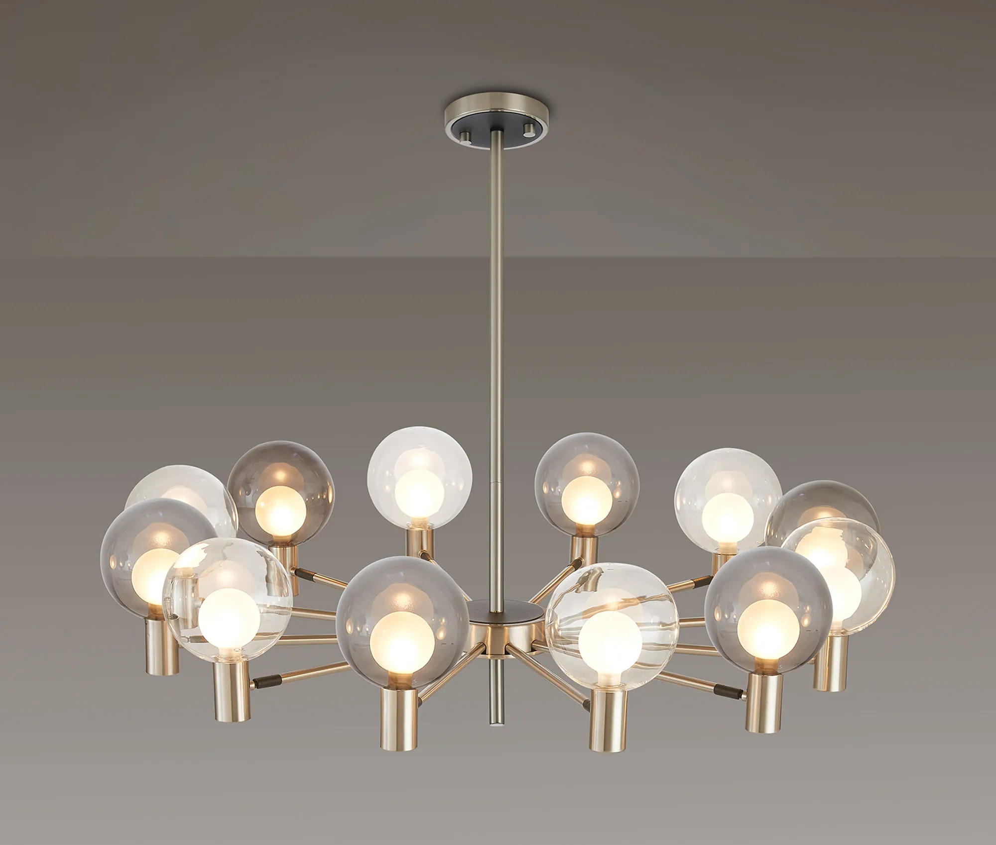 Brantley 8Lt/12Lt Fixed Pendant/Semi Flush Light Adjustable Arms - Various Finishes - Image 56