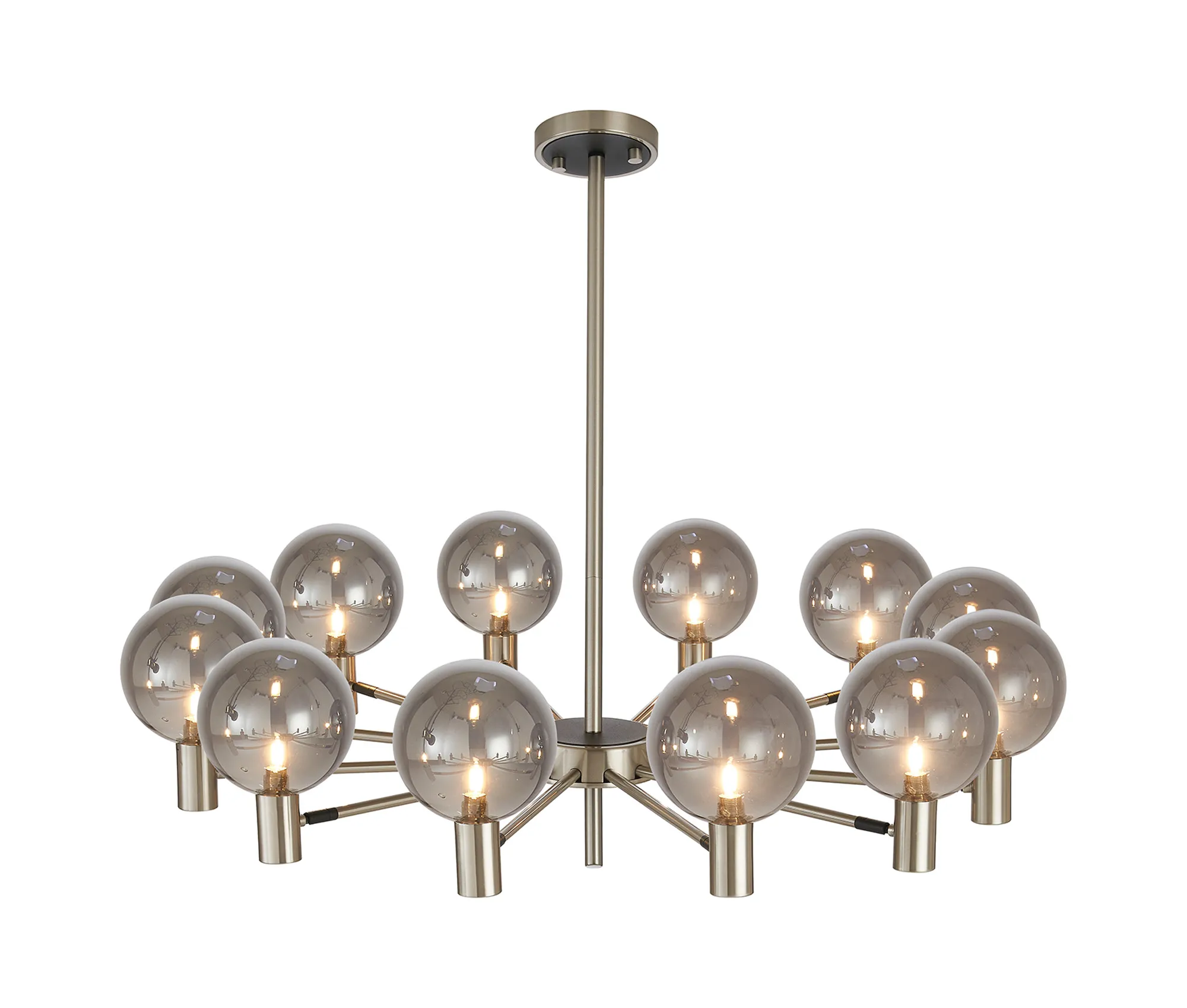 Brantley 8Lt/12Lt Fixed Pendant/Semi Flush Light Adjustable Arms - Various Finishes - Image 63