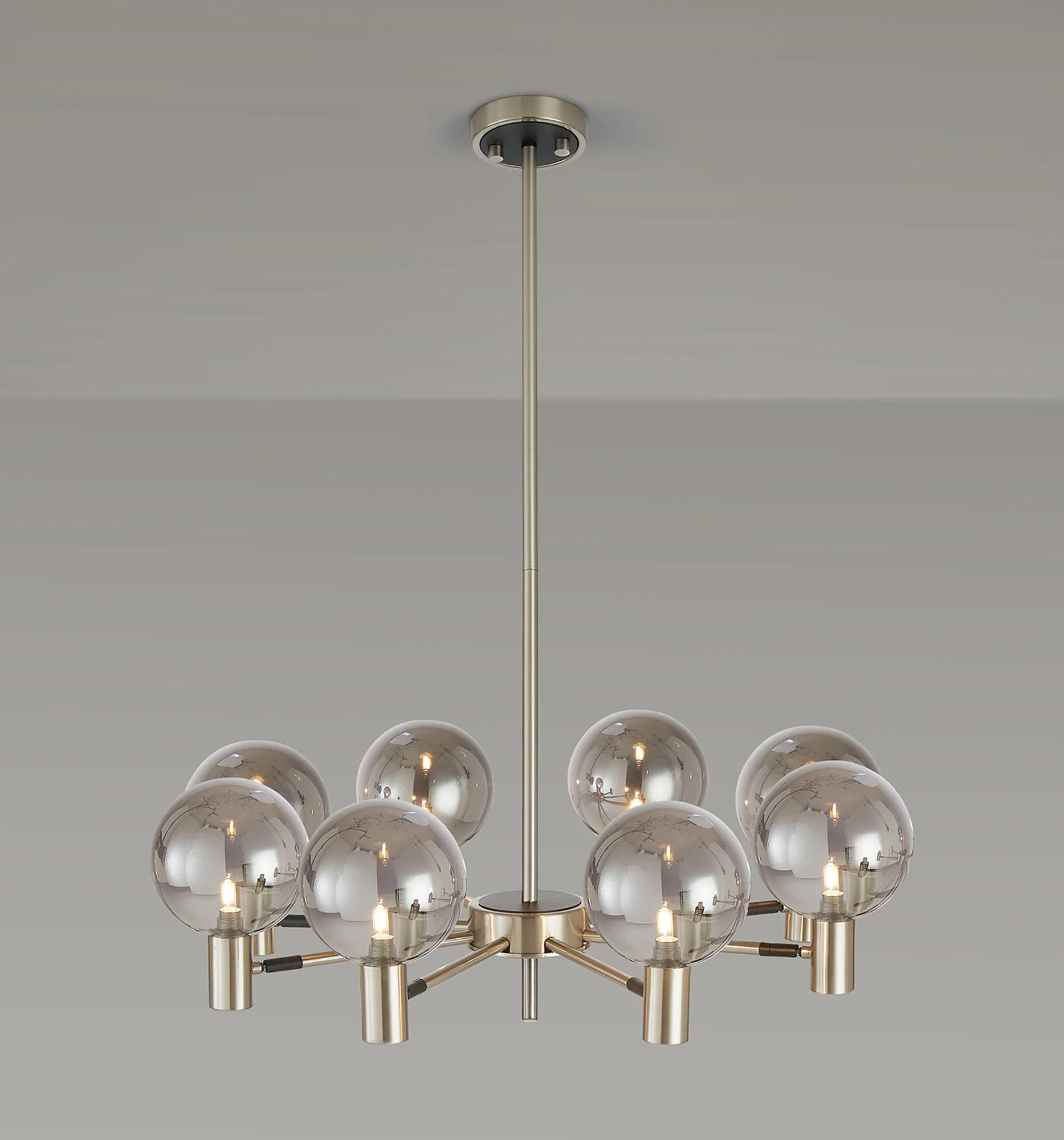 Brantley 8Lt/12Lt Fixed Pendant/Semi Flush Light Adjustable Arms - Various Finishes - Image 64