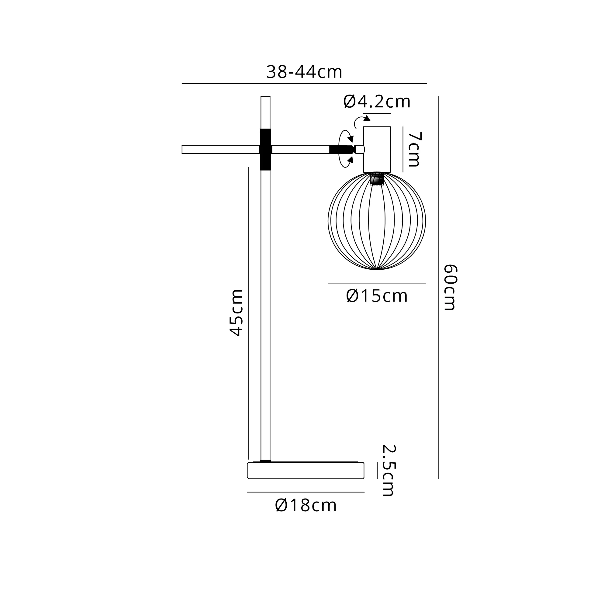 Brantley Table Light Adjustable Arm- Various Finishes - Image 24