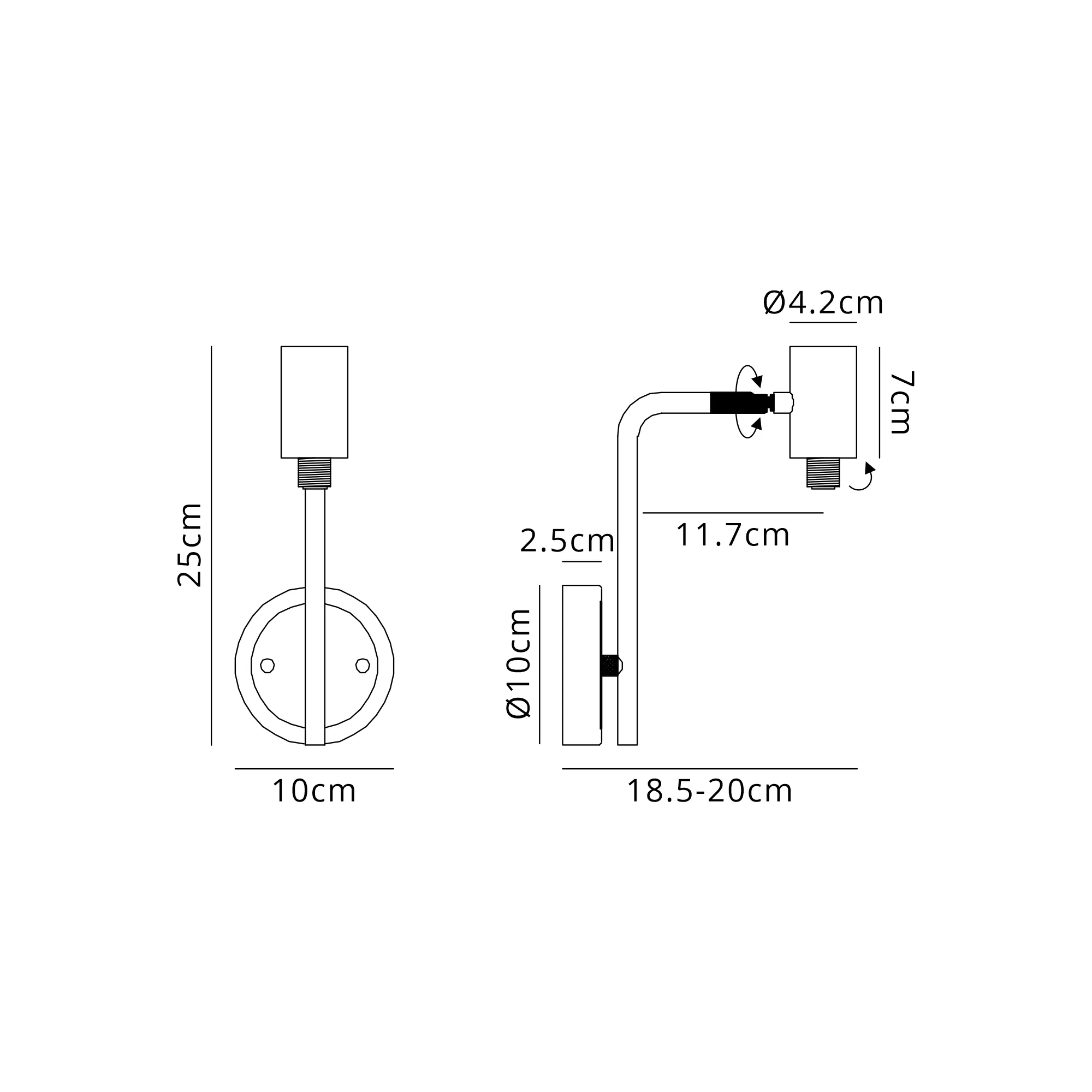 Brantley Wall Light Adjustable Arm- Various Finishes - Image 21