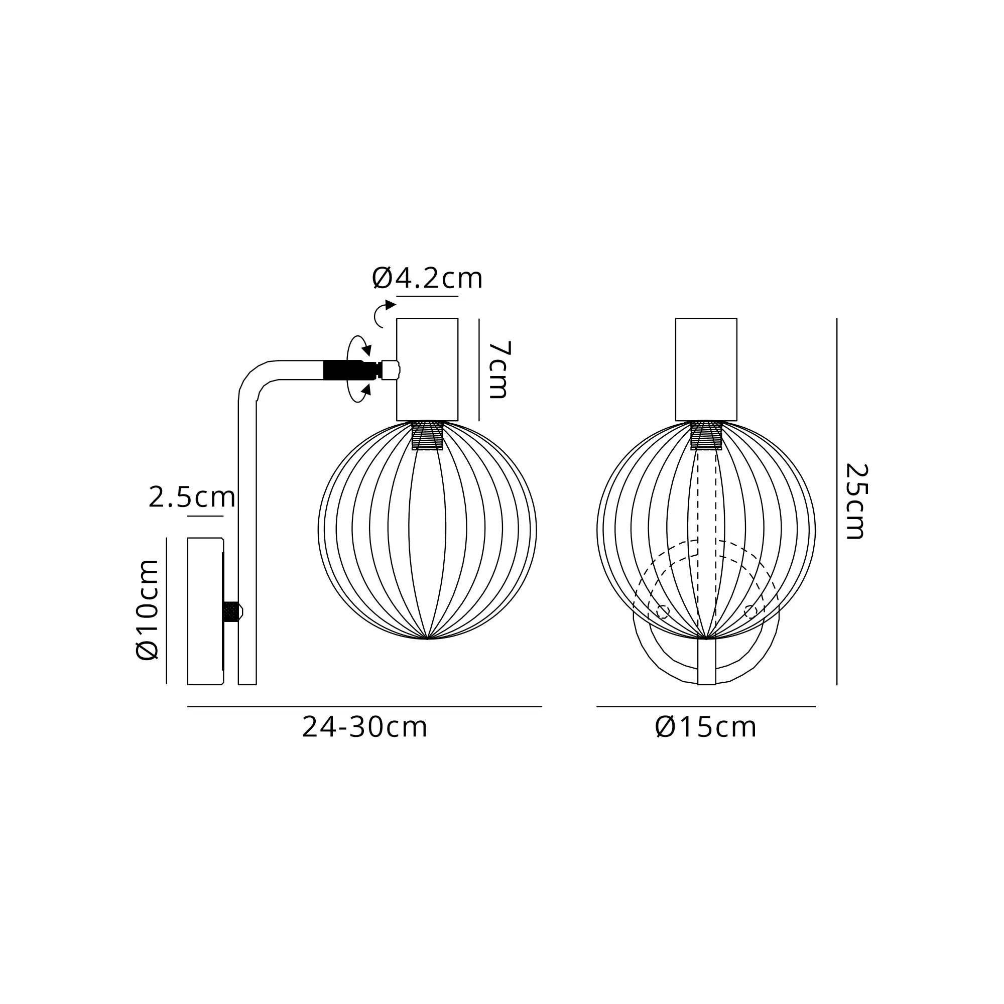 Brantley Wall Light Adjustable Arm- Various Finishes - Image 22
