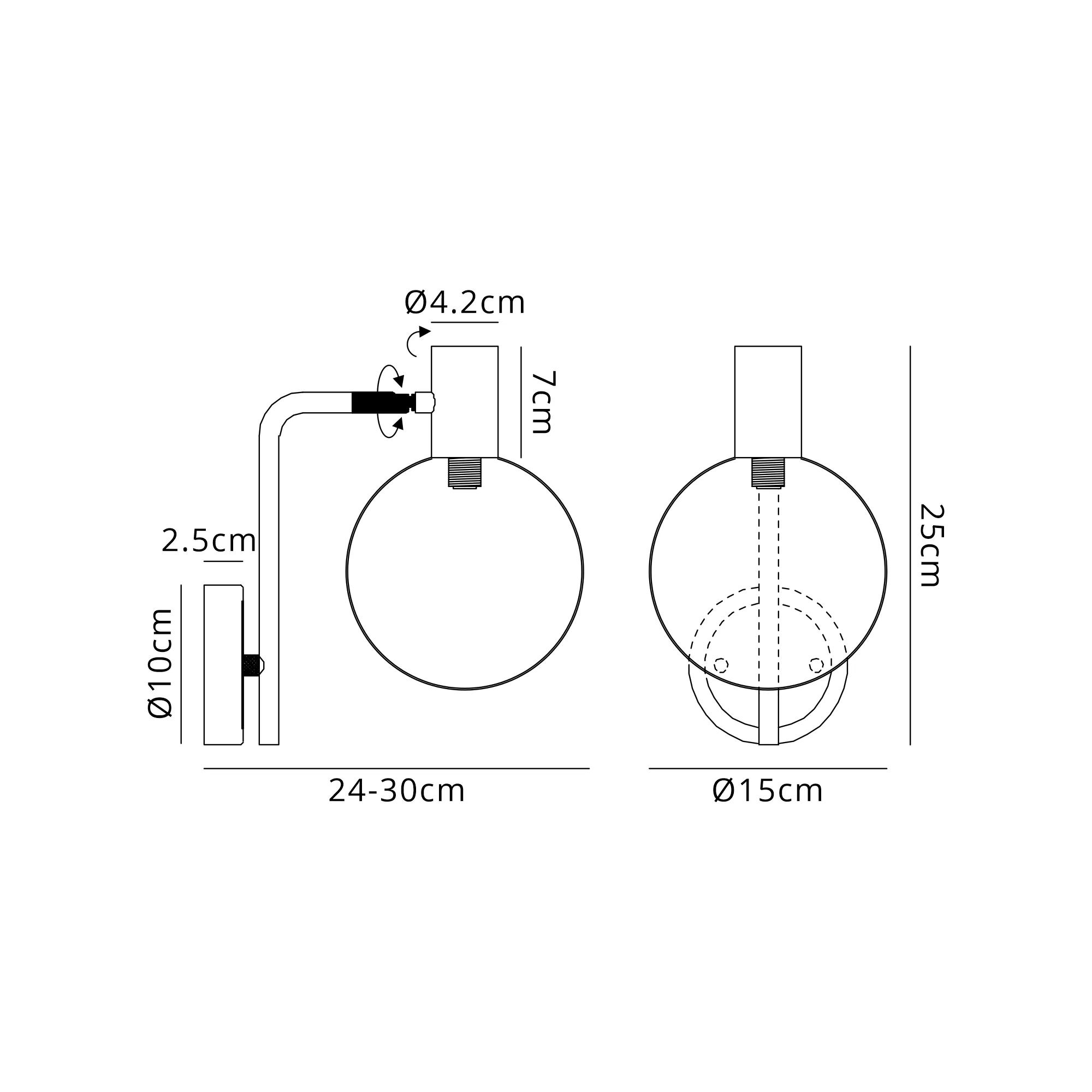 Brantley Wall Light Adjustable Arm- Various Finishes - Image 23