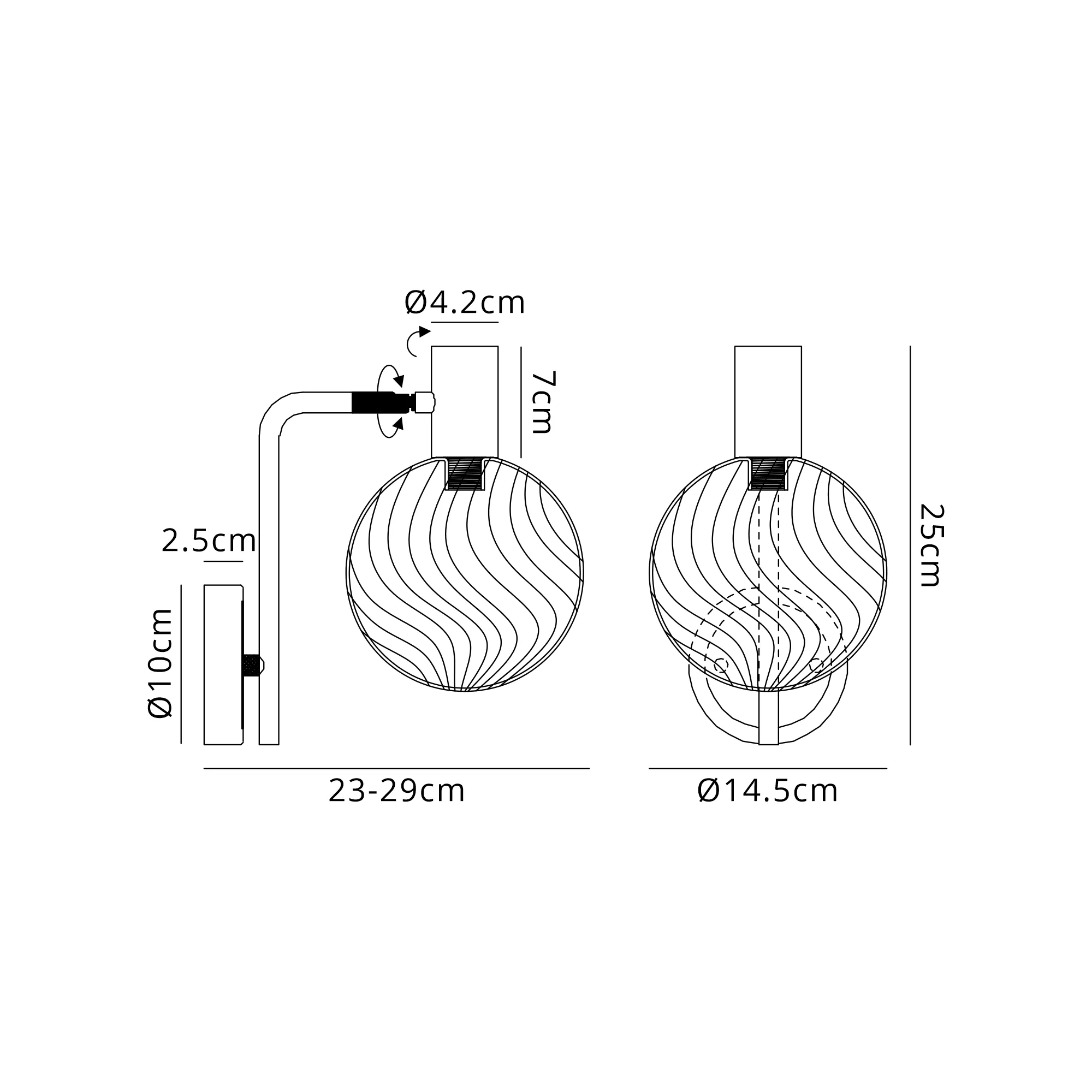 Brantley Wall Light Adjustable Arm- Various Finishes - Image 26