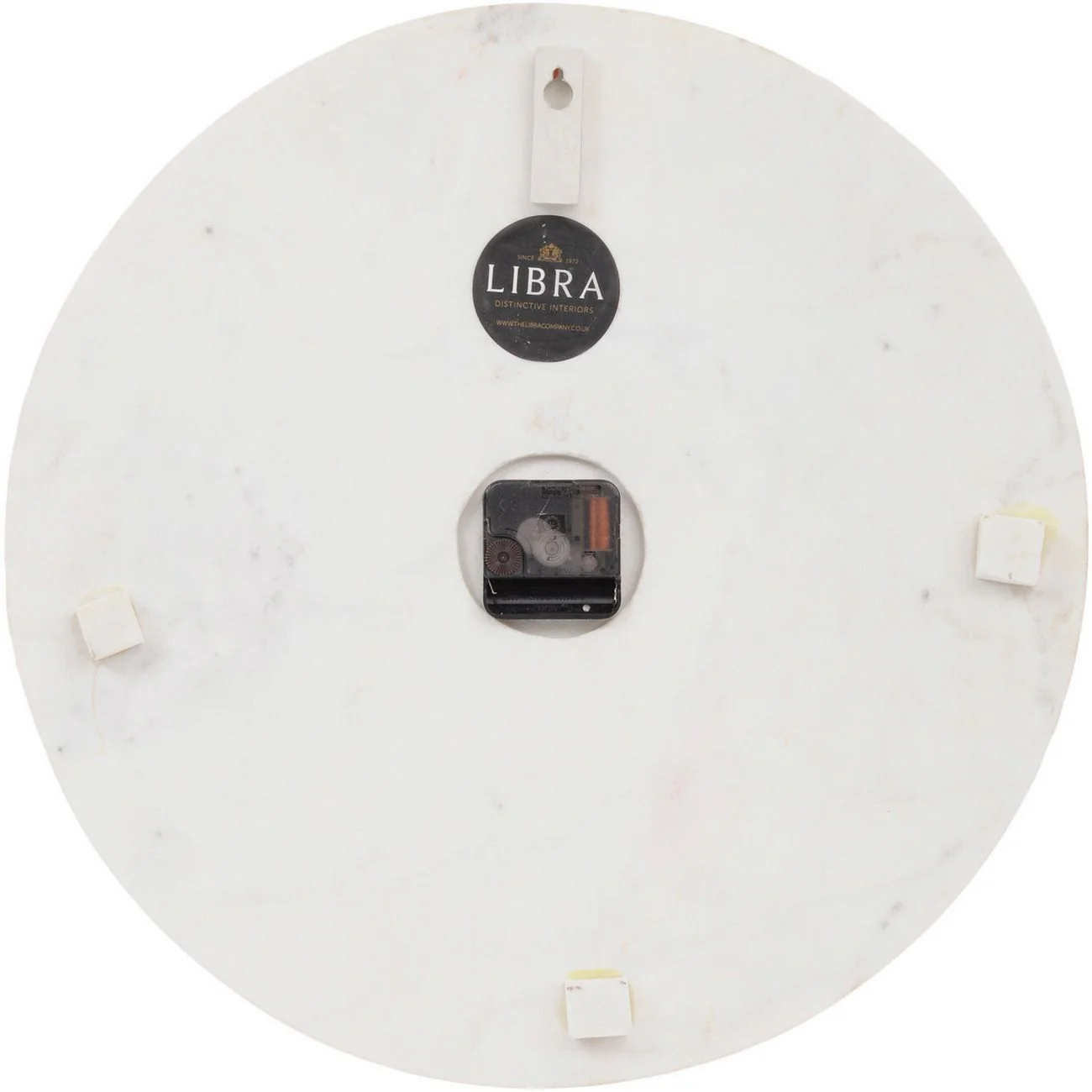 Brass Inlay Wall Clock - Marble Finish - Image 2