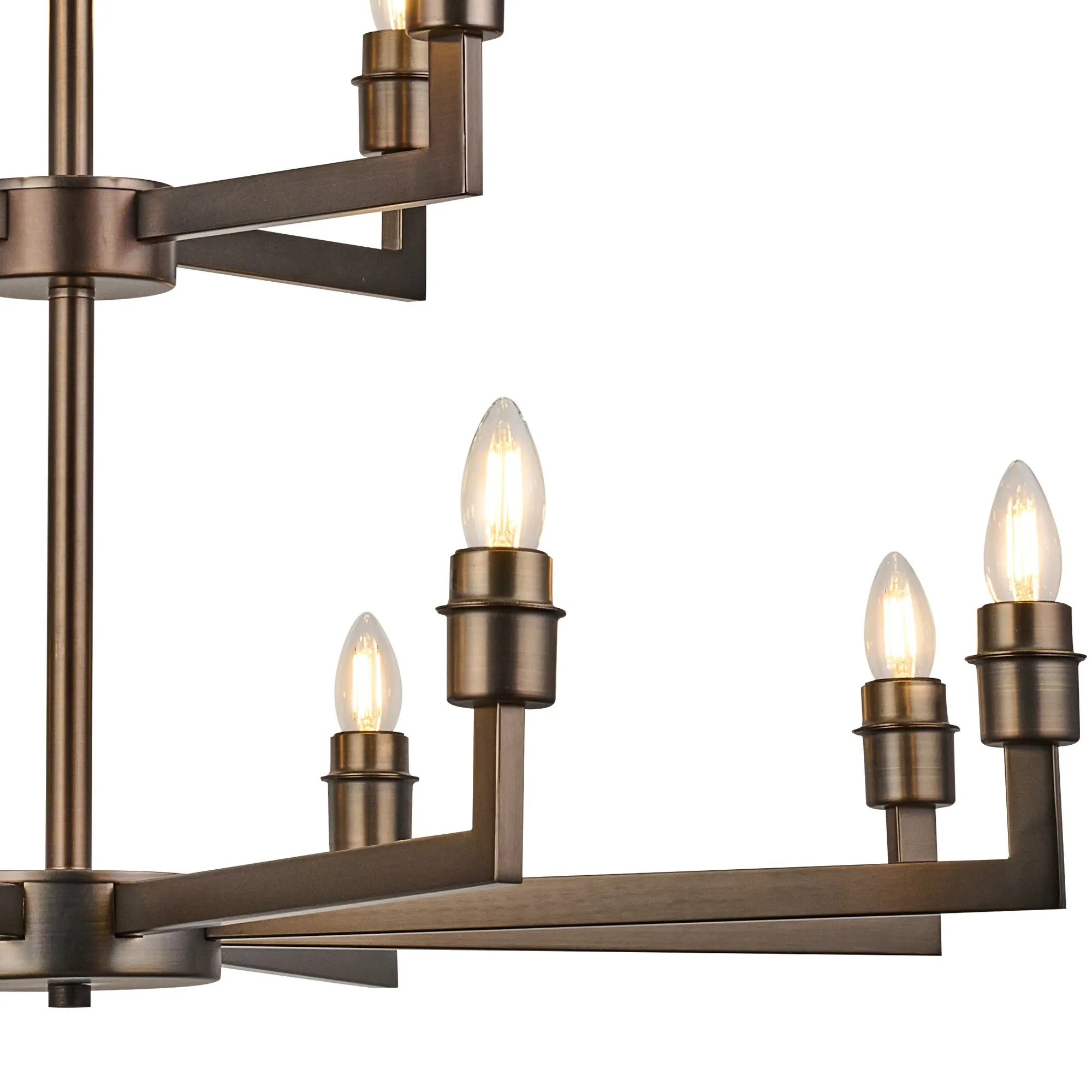 Braxton Multi Arm 2 Tier Pendant Without Shade, 4 + 8 Light - Image 5