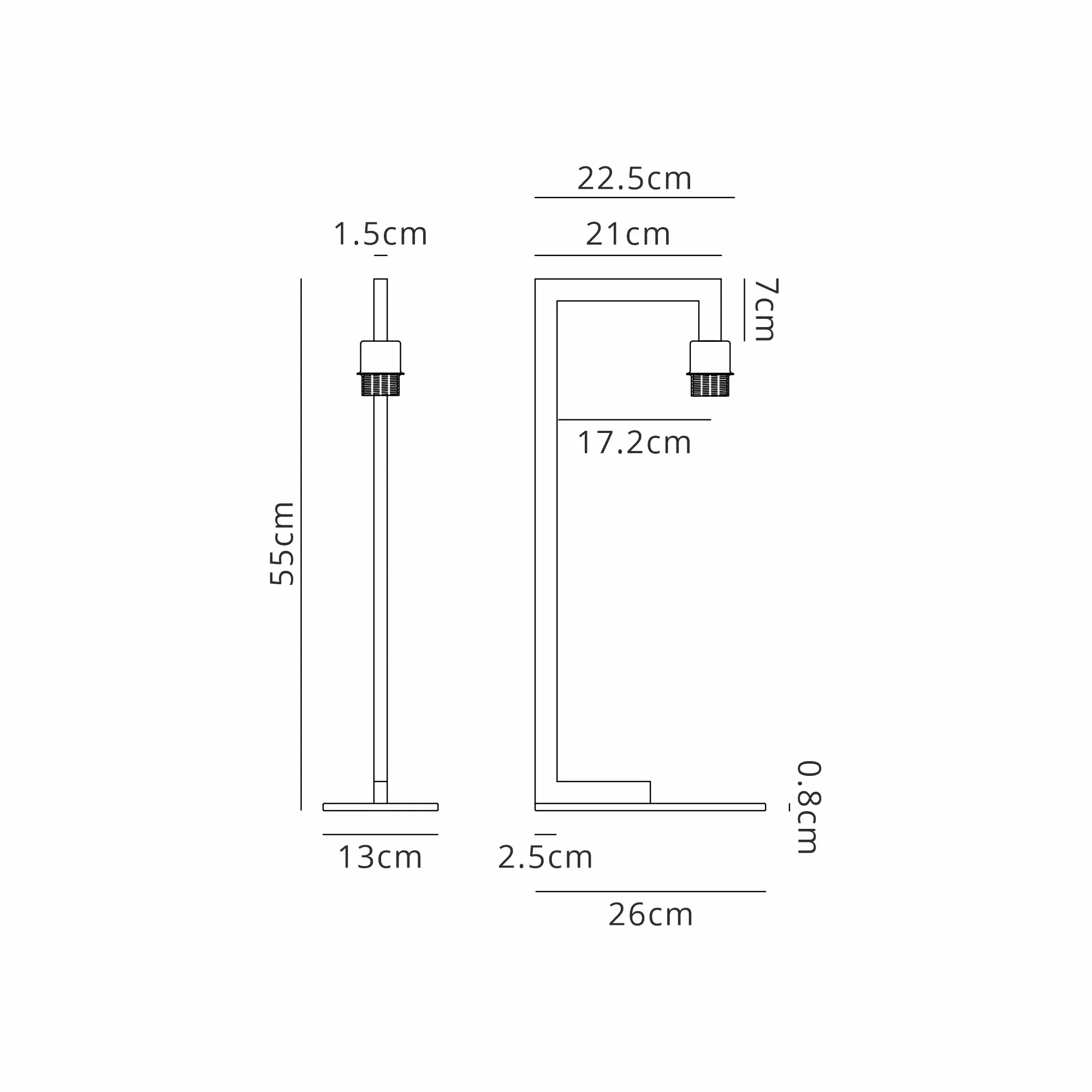 Braxton Table Lamp Over Arm Without Shade, 1 Light E27 - Image 20