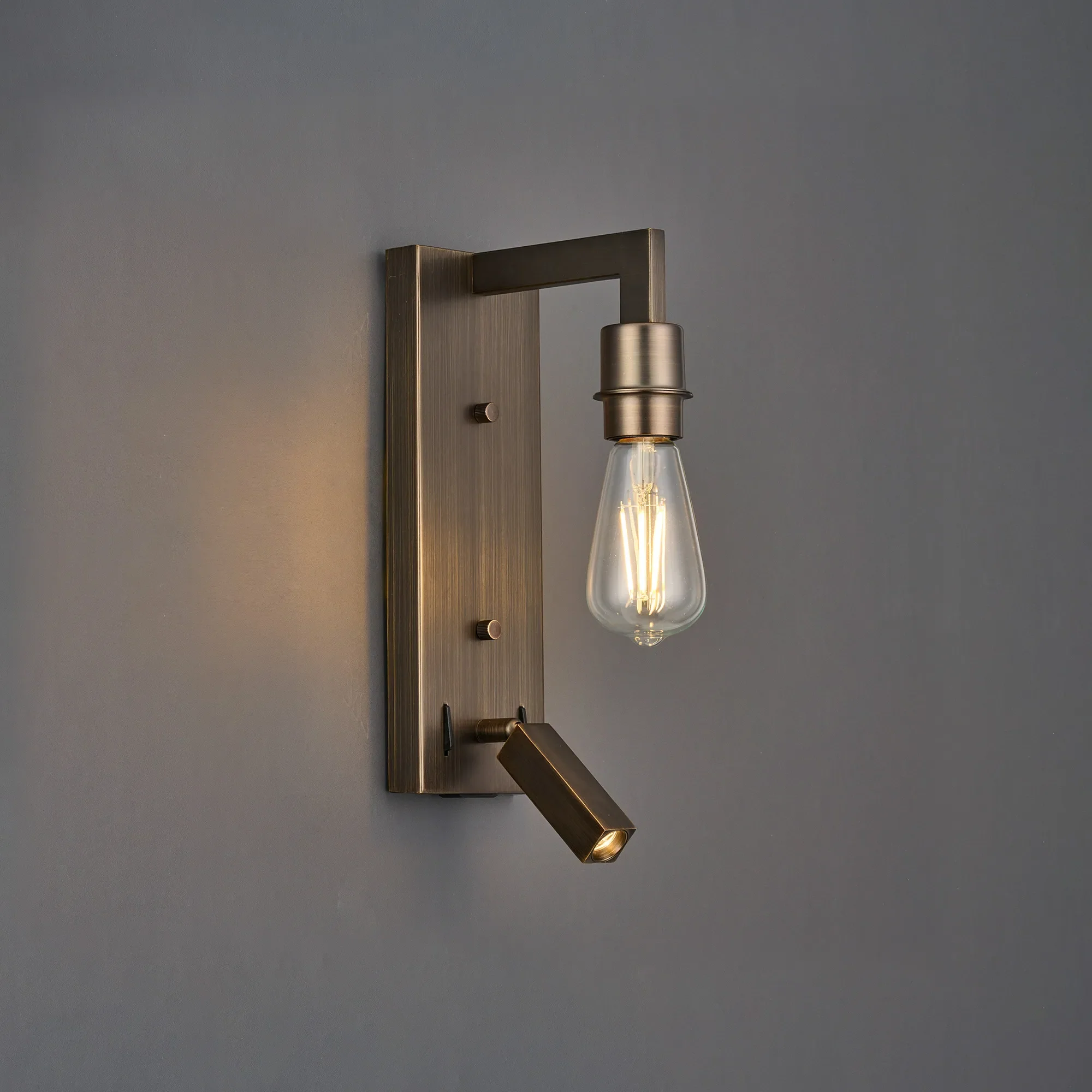 Braxton Wall Lamp (FRAME ONLY) Without Shade, 1 Light E27 + Reading Light USB-A & USB-C 3W LED, 3000K, 270lm - Image 10