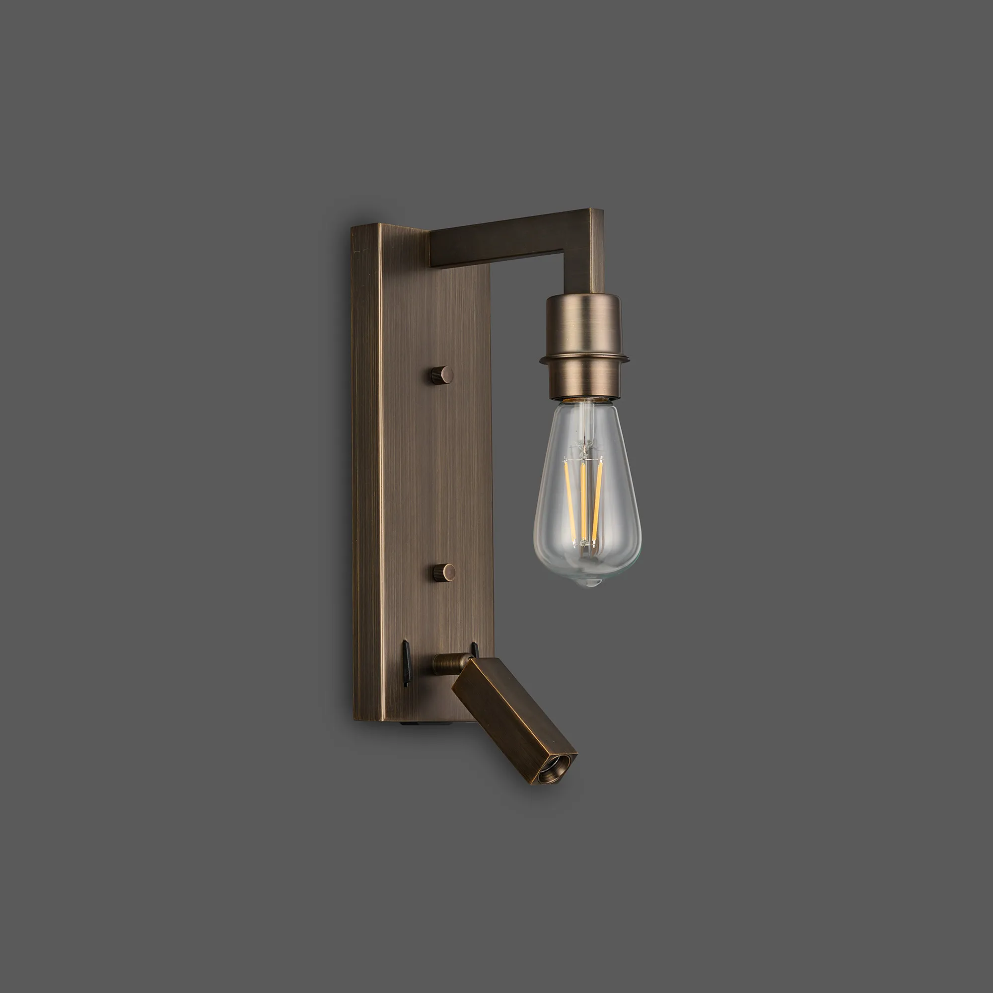 Braxton Wall Lamp (FRAME ONLY) Without Shade, 1 Light E27 + Reading Light USB-A & USB-C 3W LED, 3000K, 270lm - Image 11