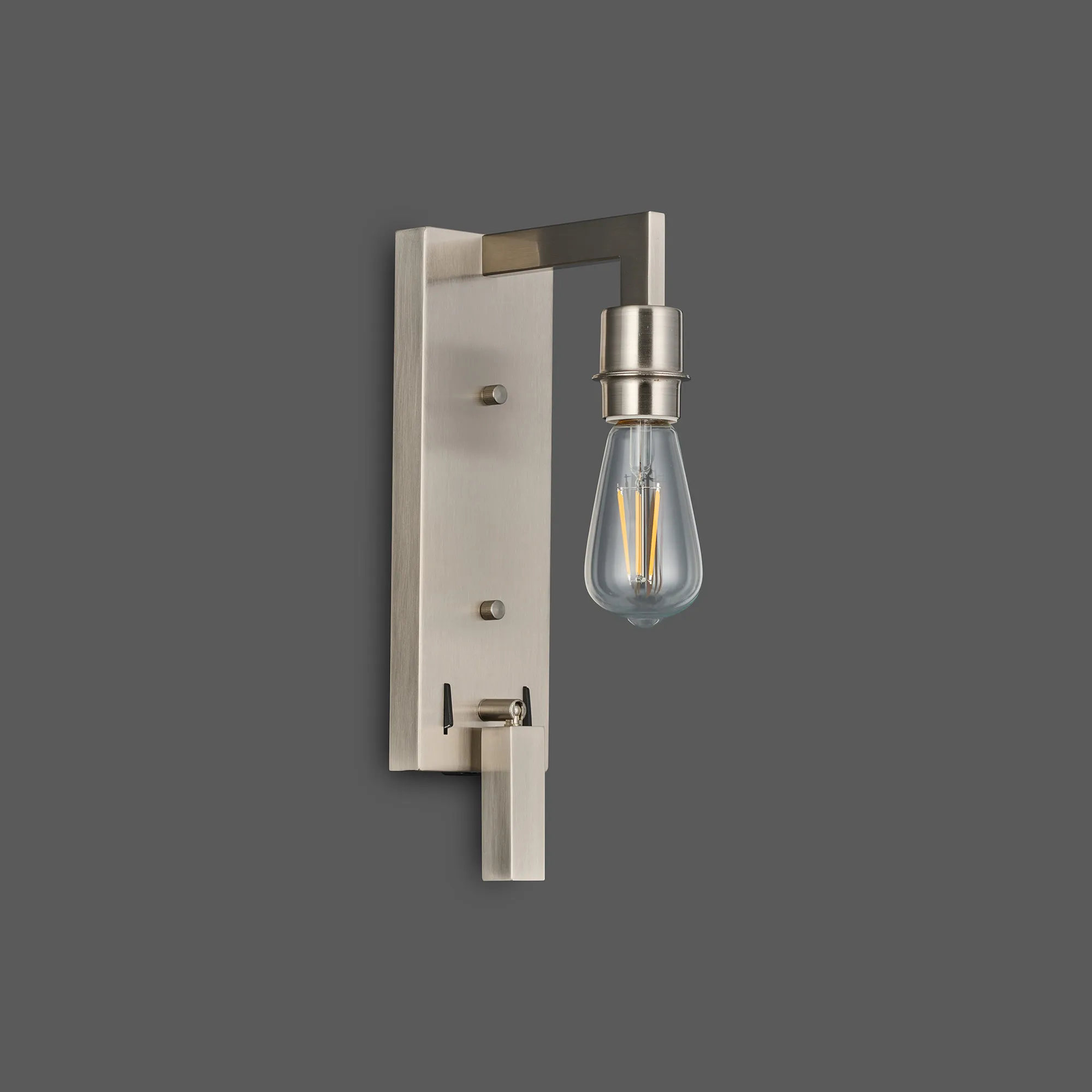 Braxton Wall Lamp (FRAME ONLY) Without Shade, 1 Light E27 + Reading Light USB-A & USB-C 3W LED, 3000K, 270lm - Image 14