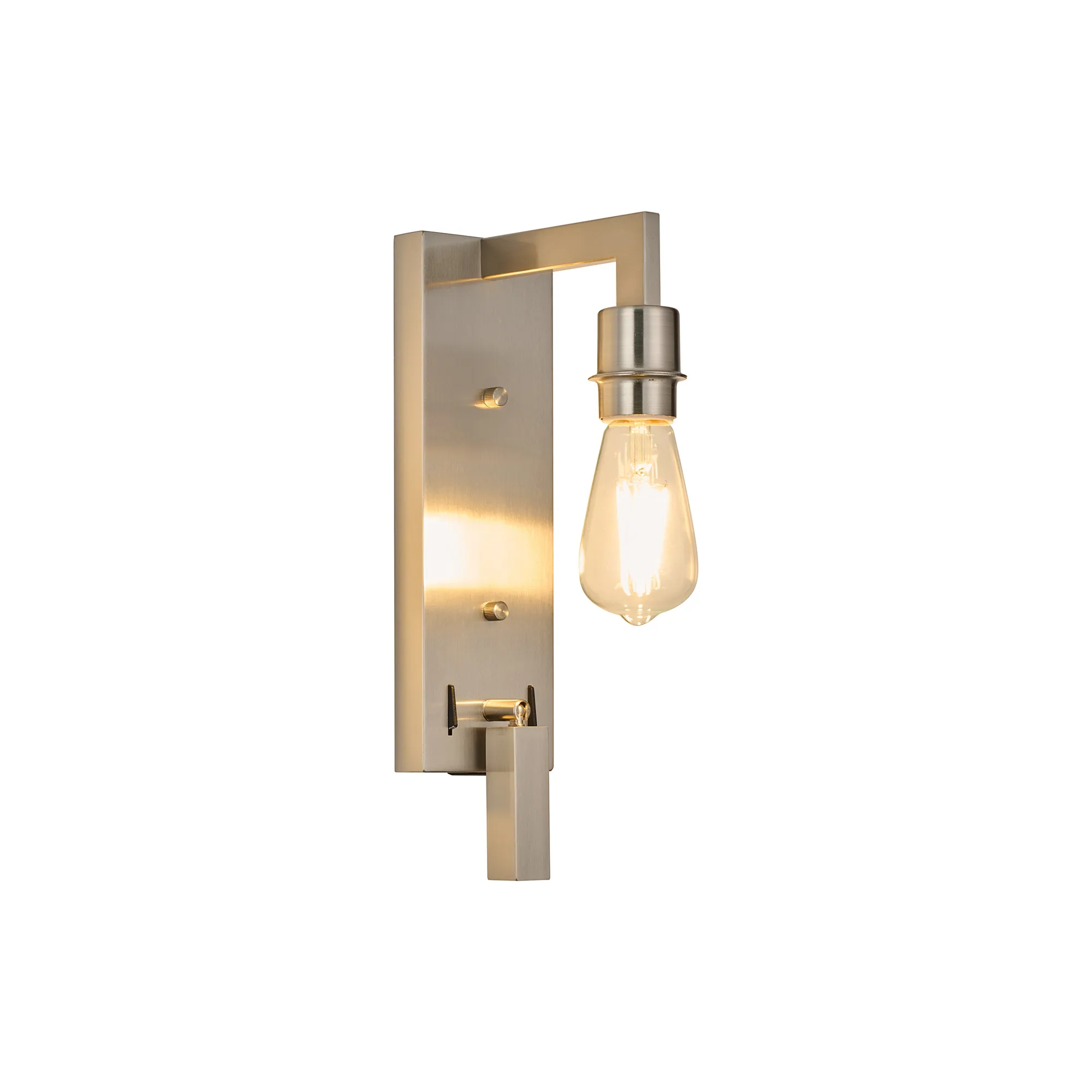 Braxton Wall Lamp (FRAME ONLY) Without Shade, 1 Light E27 + Reading Light USB-A & USB-C 3W LED, 3000K, 270lm - Image 6