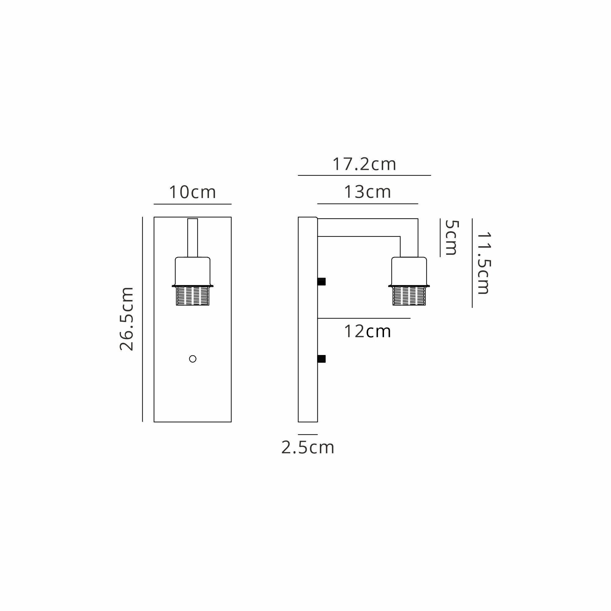 Braxton Wall Lamp Over Arm Without Shade, 1 Light E27 - Image 21