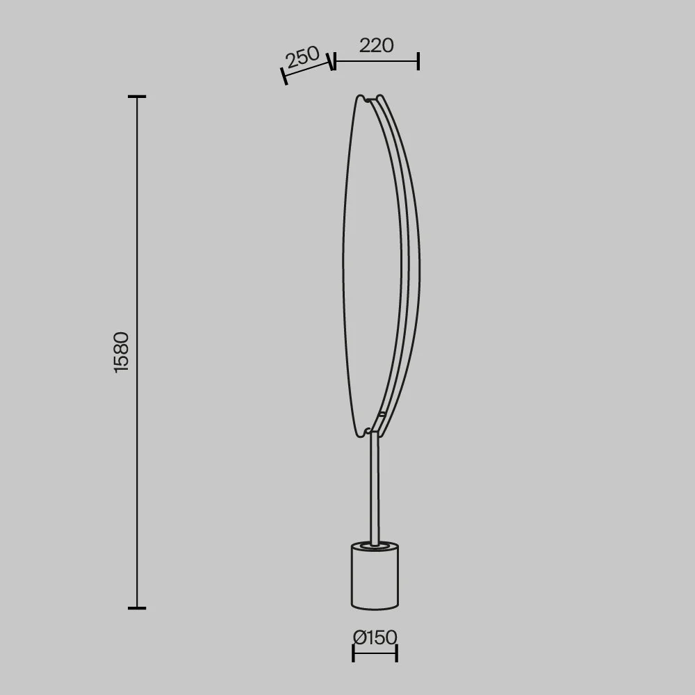 Breeze Floor lamp Integrated LED - Brass Finish - Image 3