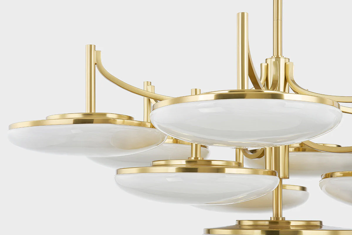 Bregman LED Semi Flush - Aged Brass - Image 2