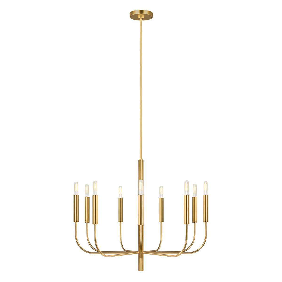 Brianna 9/6Lt Chandelier Ceiling Light - Brass/Polished Nickel Finish - Image 4
