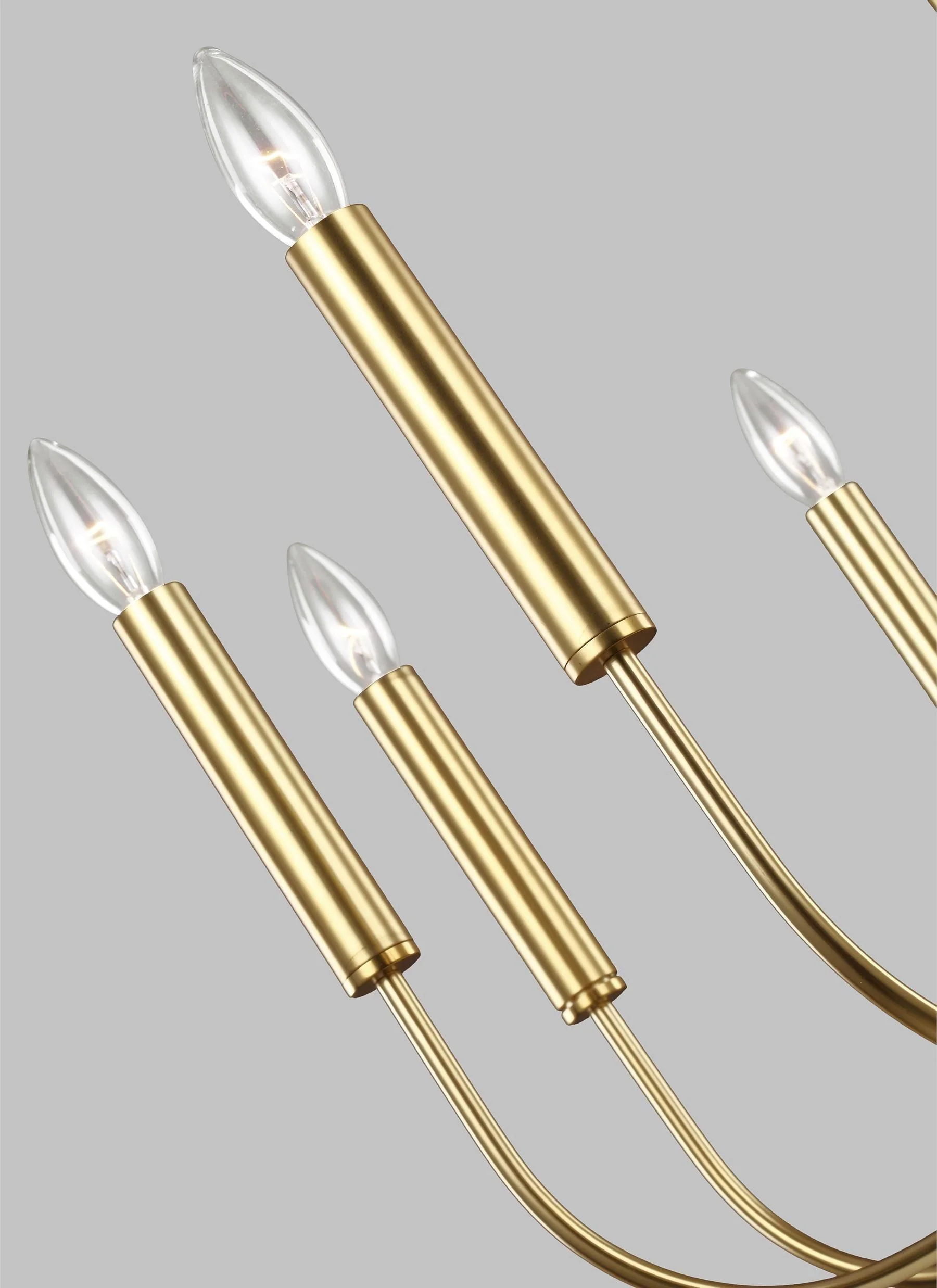 Brianna 9/6Lt Chandelier Ceiling Light - Brass/Polished Nickel Finish - Image 9