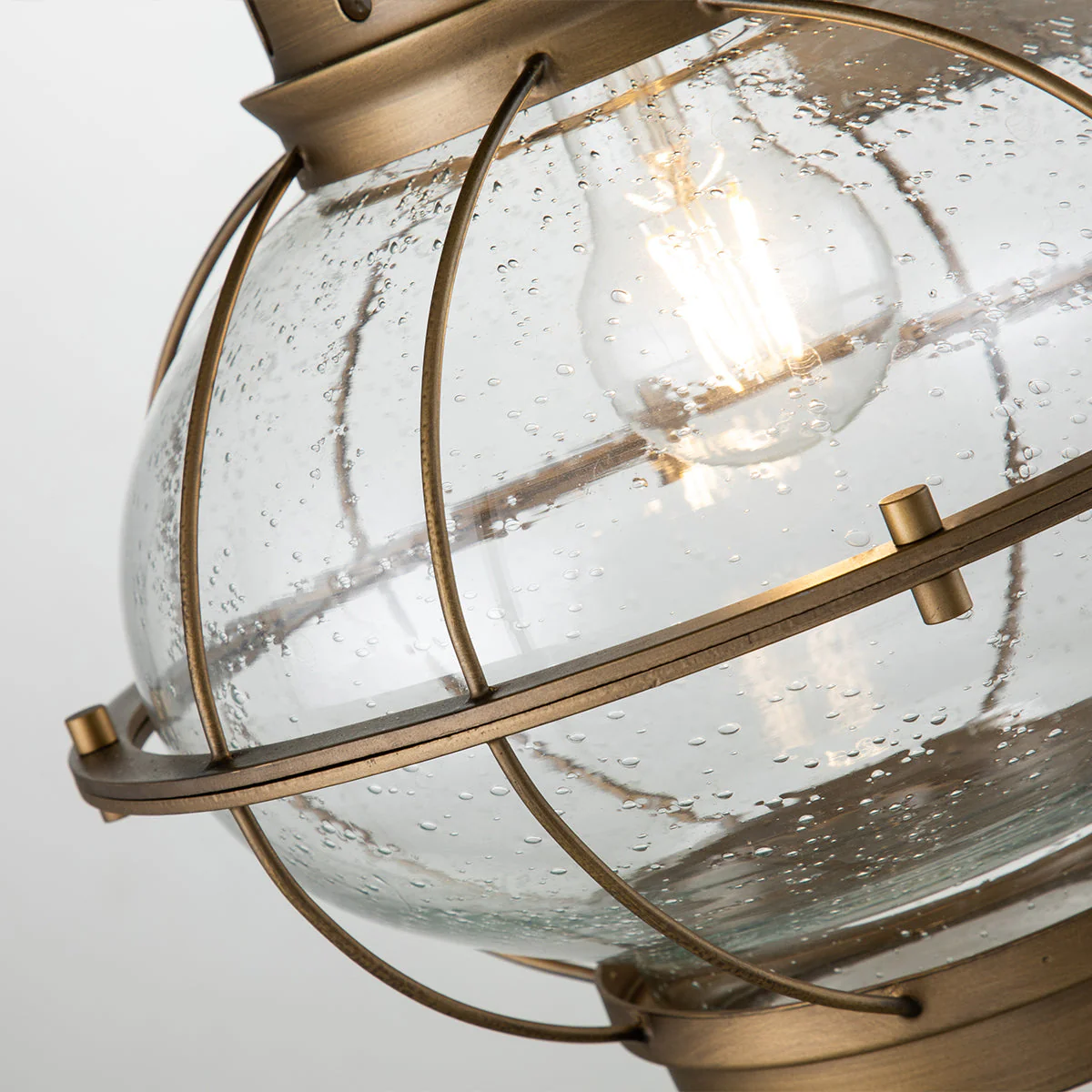 Bridge Point Small/Medium/Large Wall Lantern - Weathered Zinc/Natural Brass Finish - Image 16