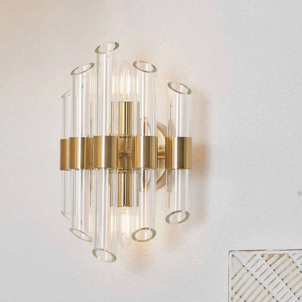Brielle 2Lt Wall Light - Antique Brass - Image 3
