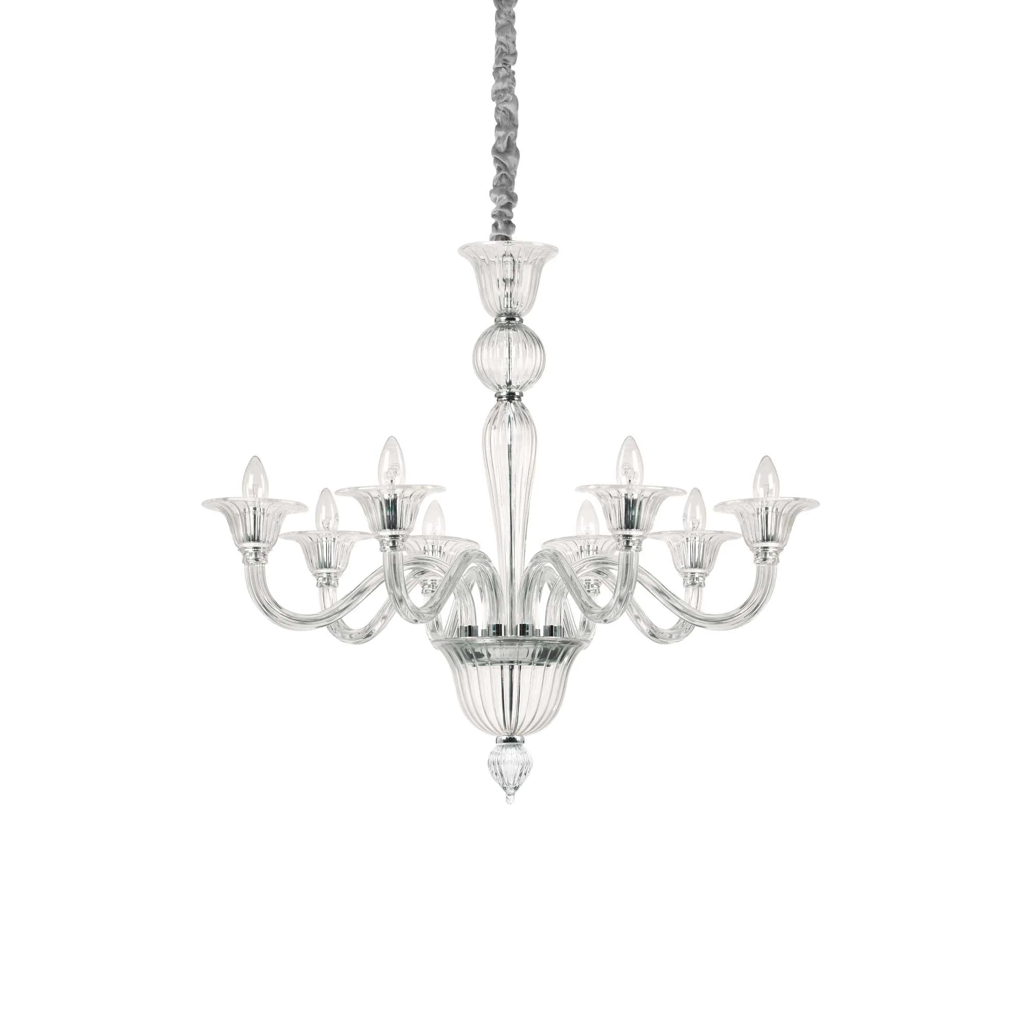 Brigitta 8/12 Centre Ceiling Light - Amber/Transparent Finish - Image 2