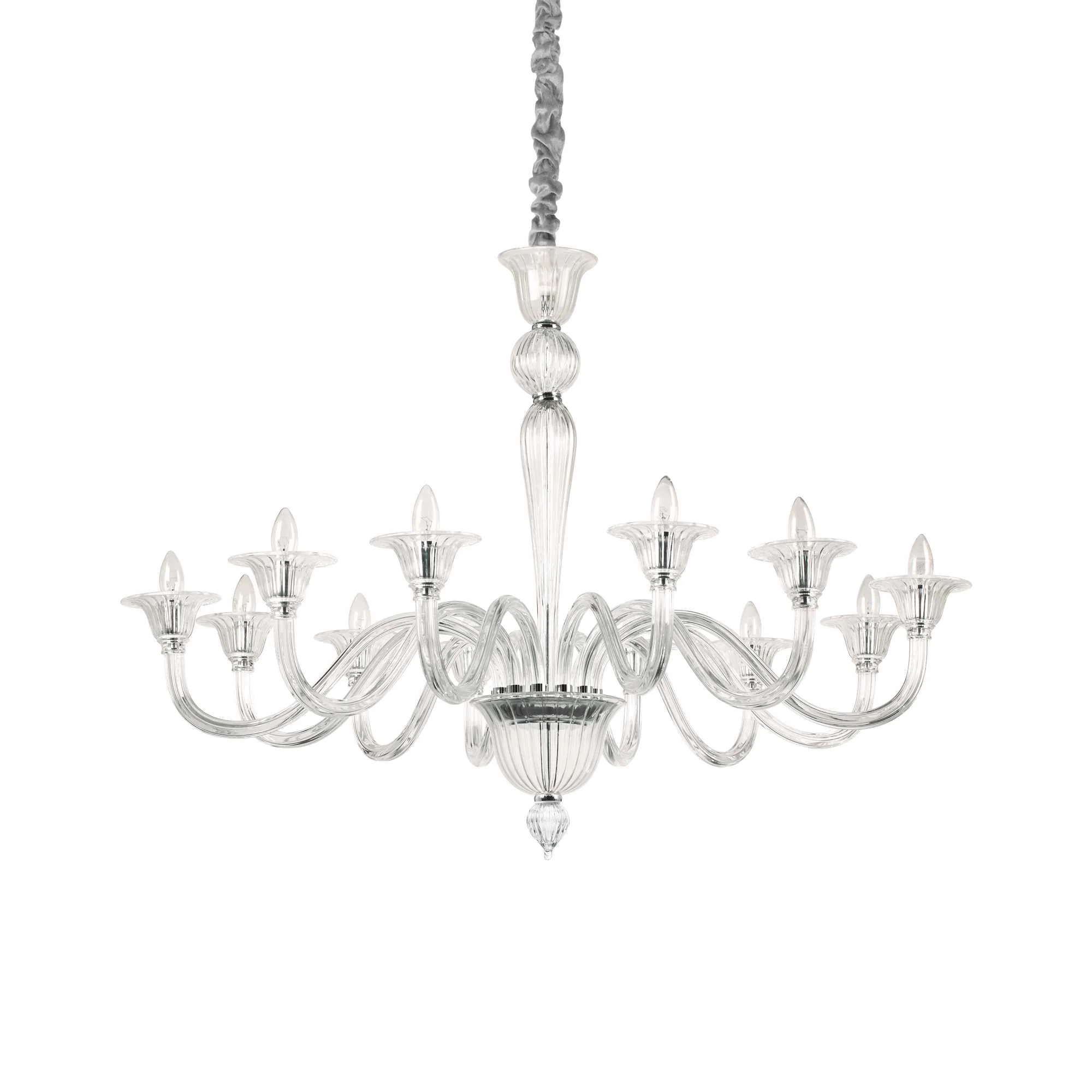 Brigitta 8/12 Centre Ceiling Light - Amber/Transparent Finish - Image 4