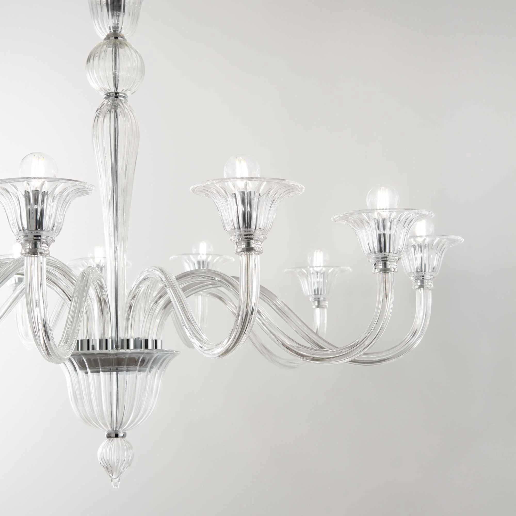 Brigitta 8/12 Centre Ceiling Light - Amber/Transparent Finish - Image 6
