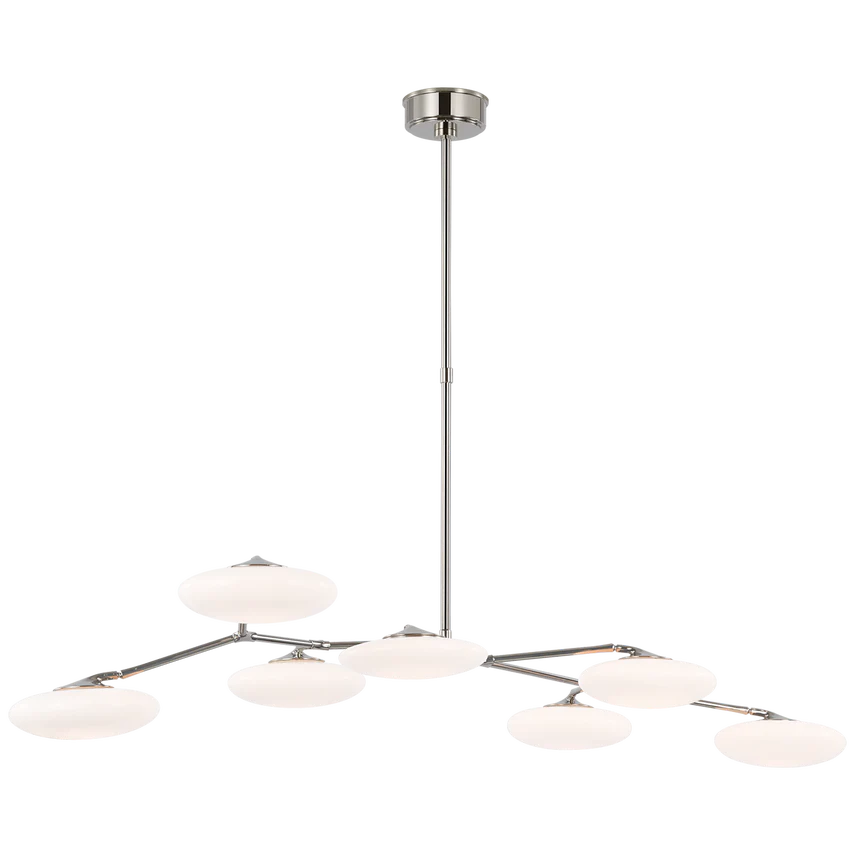 Brindille LED Articulating Linear Pendant - Nickel/Brass - Image 2