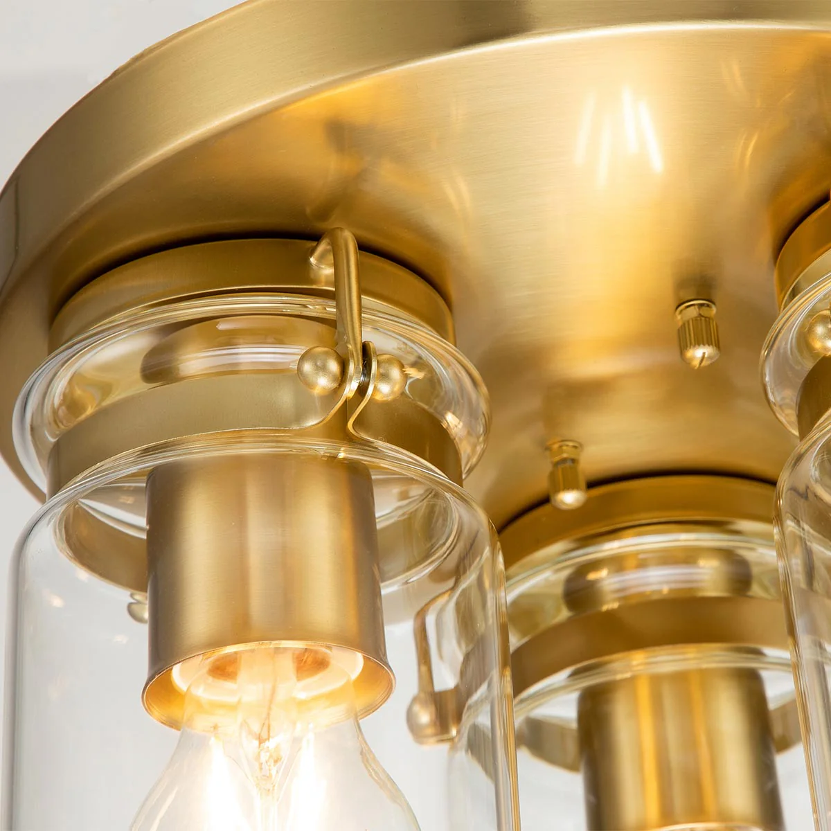 Brinley 3 Light Flush - Brushed Brass/Brushed Nickel/Olde Bronze - Image 4