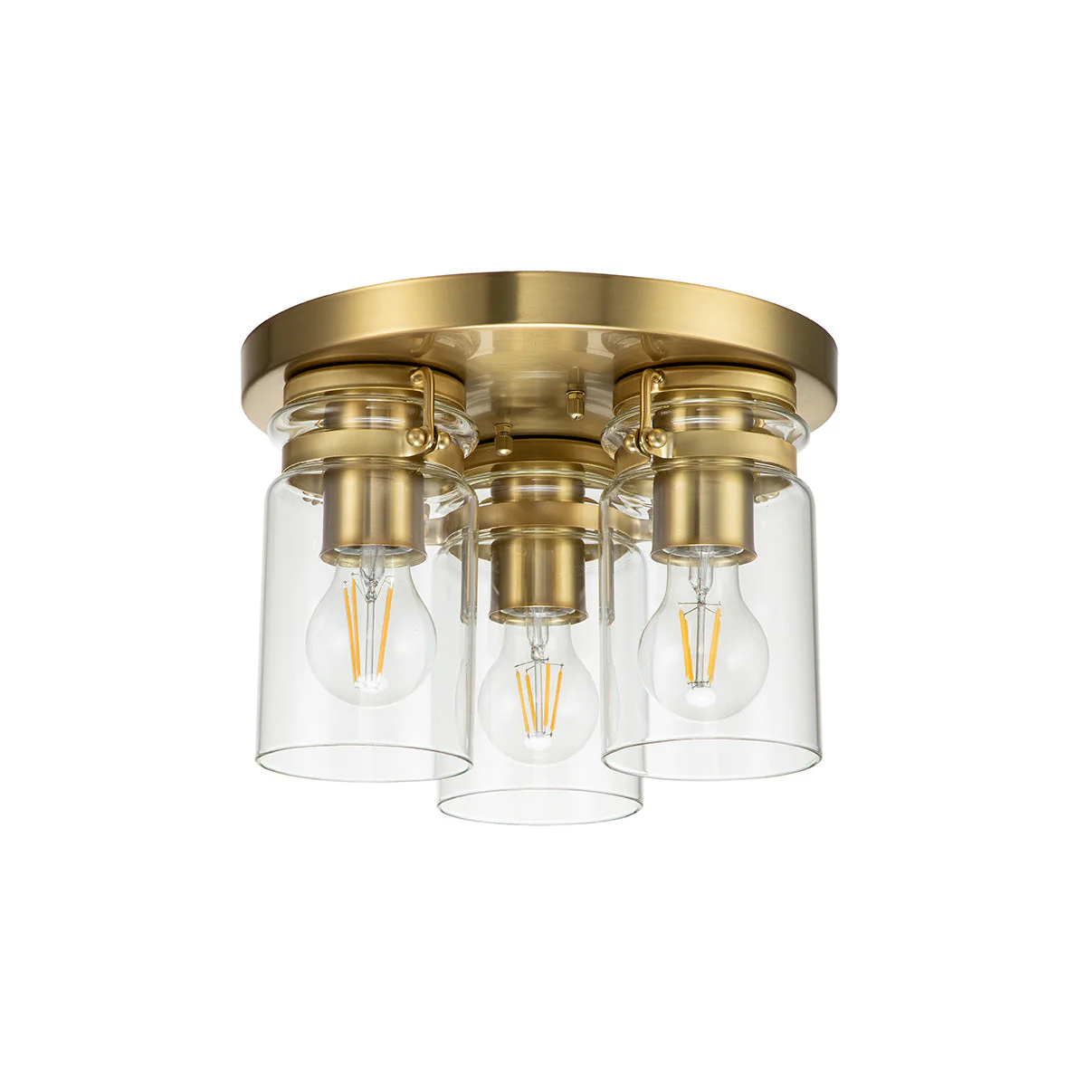 Brinley 3 Light Flush - Brushed Brass/Brushed Nickel/Olde Bronze - Image 5