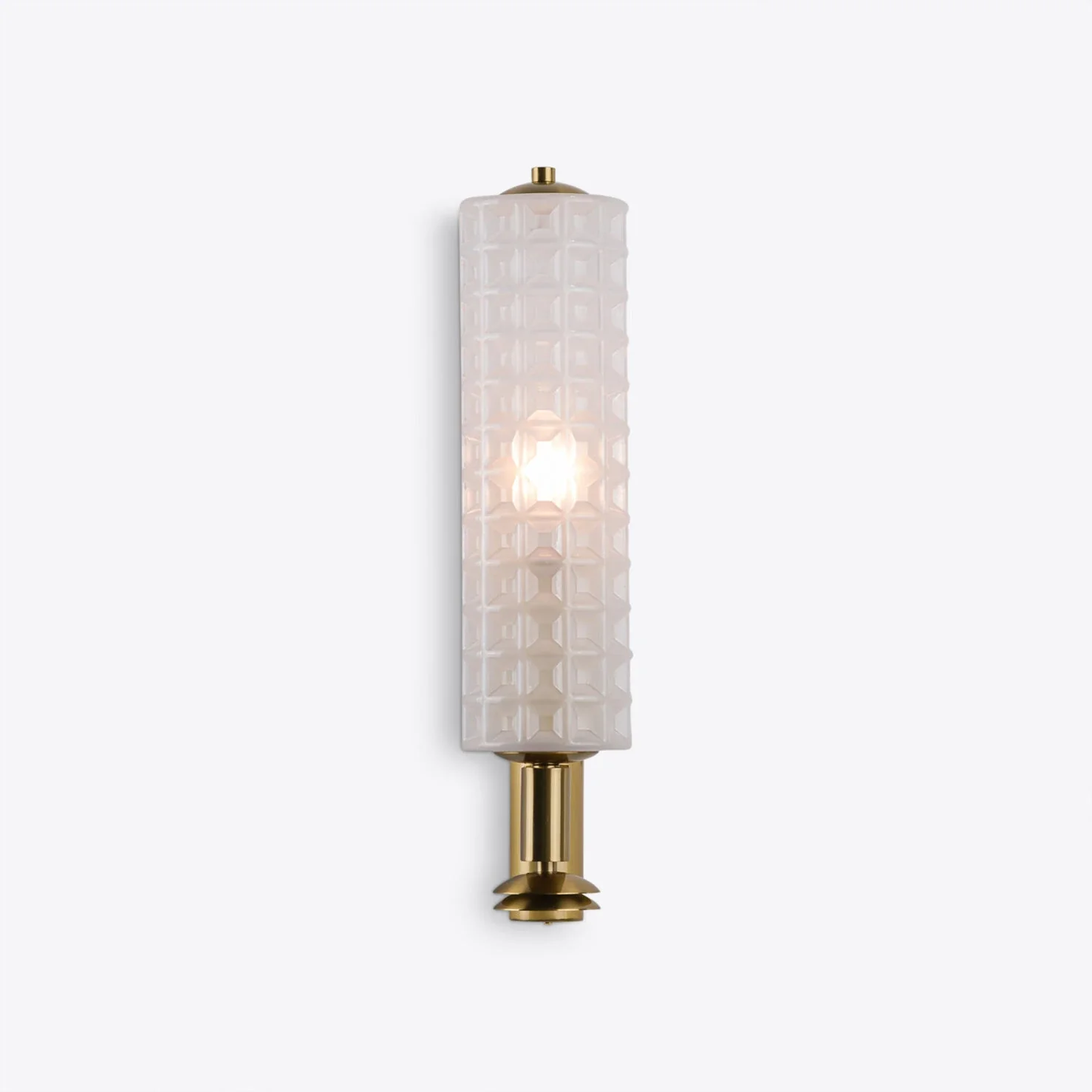 Bristol Brass and Opaline Glass Wall Lamp - Image 2