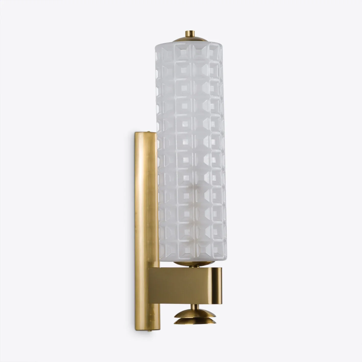 Bristol Brass and Opaline Glass Wall Lamp - Image 4
