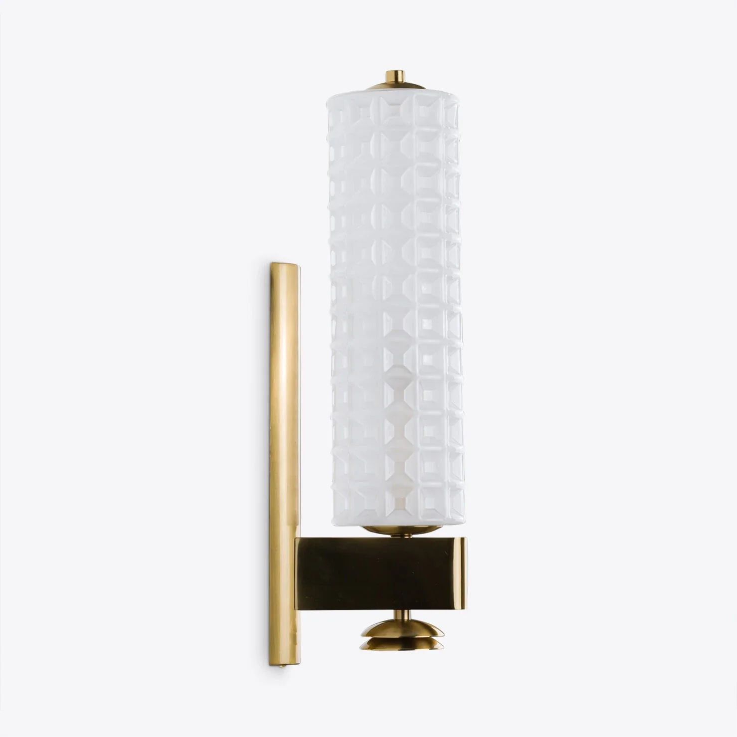 Bristol Brass and Opaline Glass Wall Lamp - Image 5