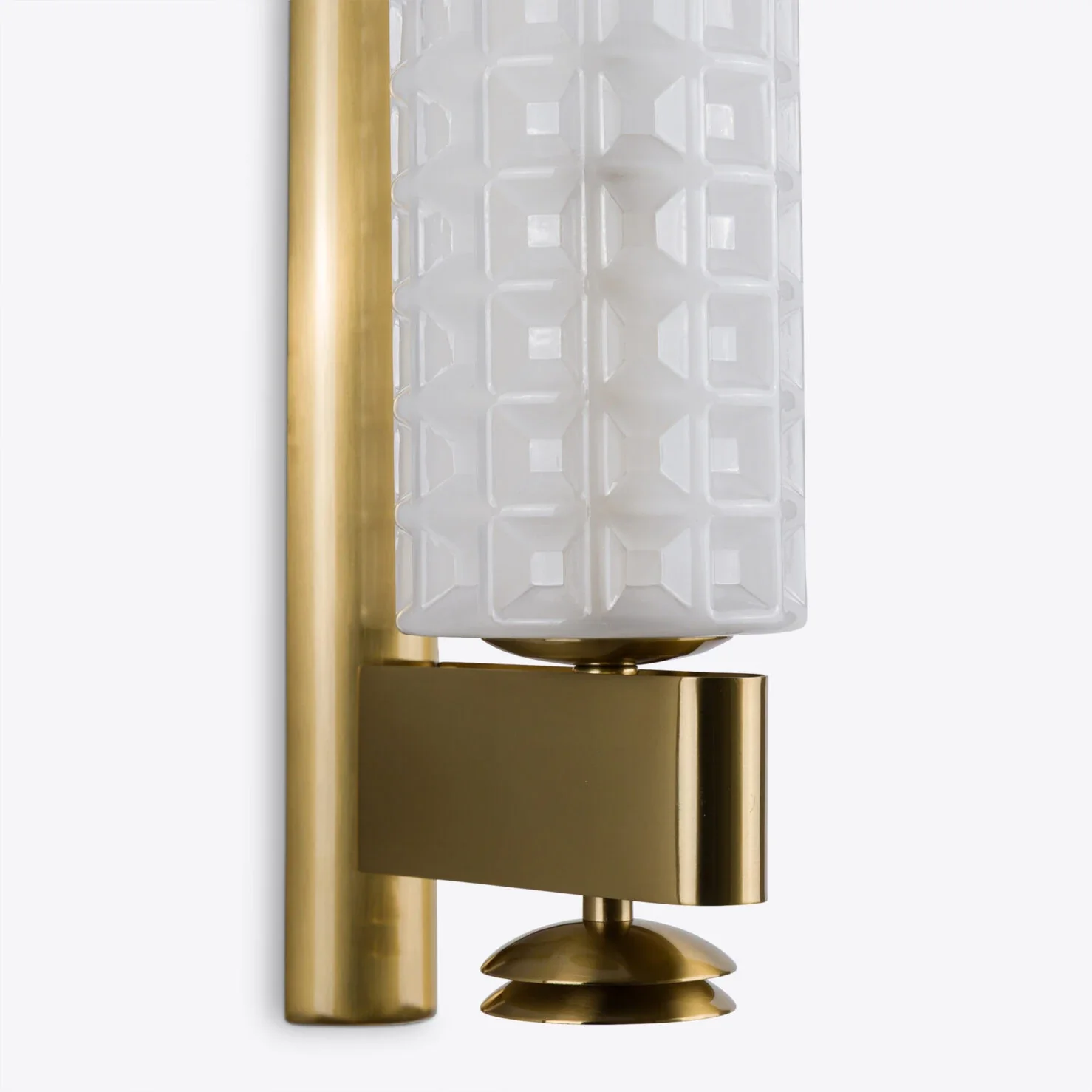 Bristol Brass and Opaline Glass Wall Lamp - Image 6