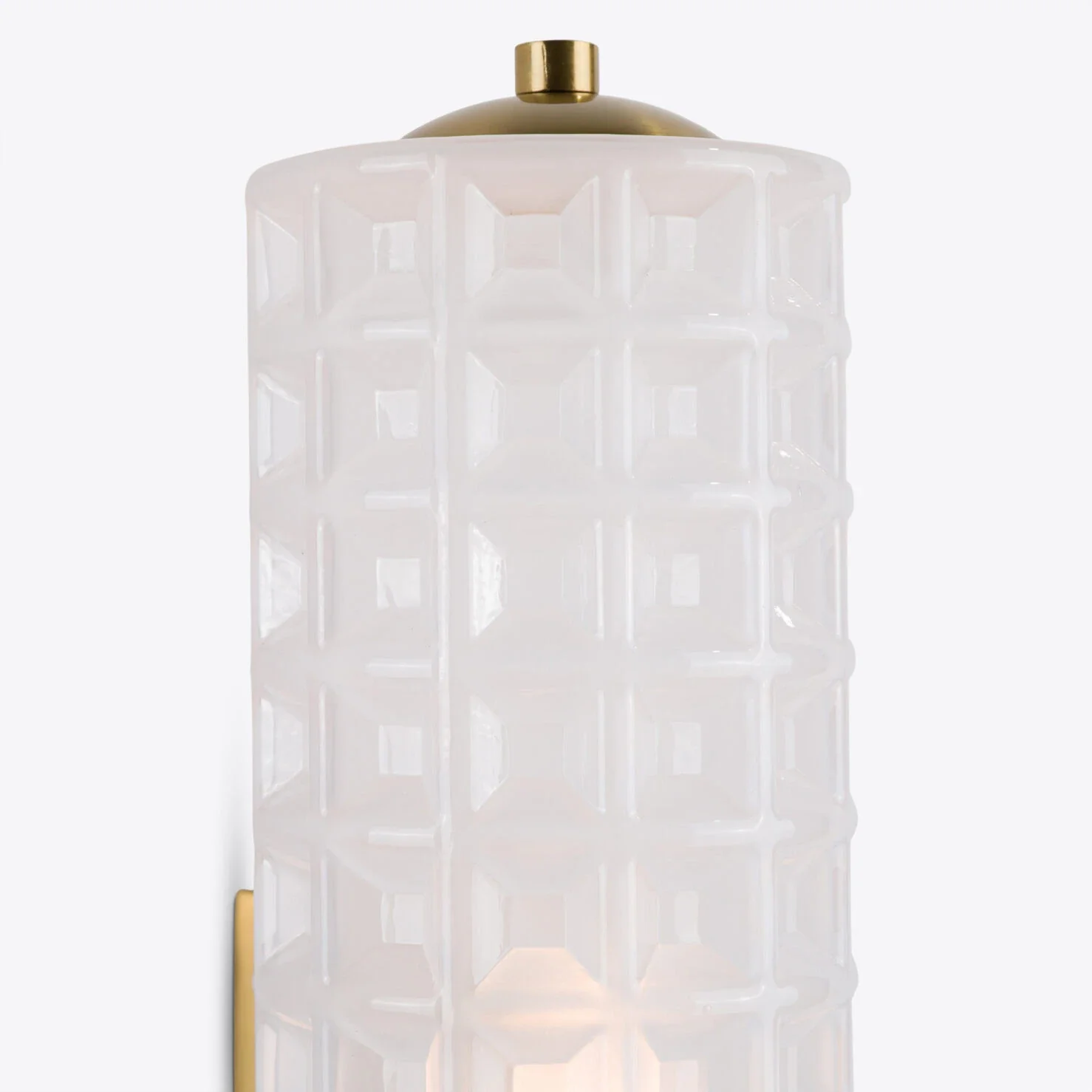 Bristol Brass and Opaline Glass Wall Lamp - Image 7