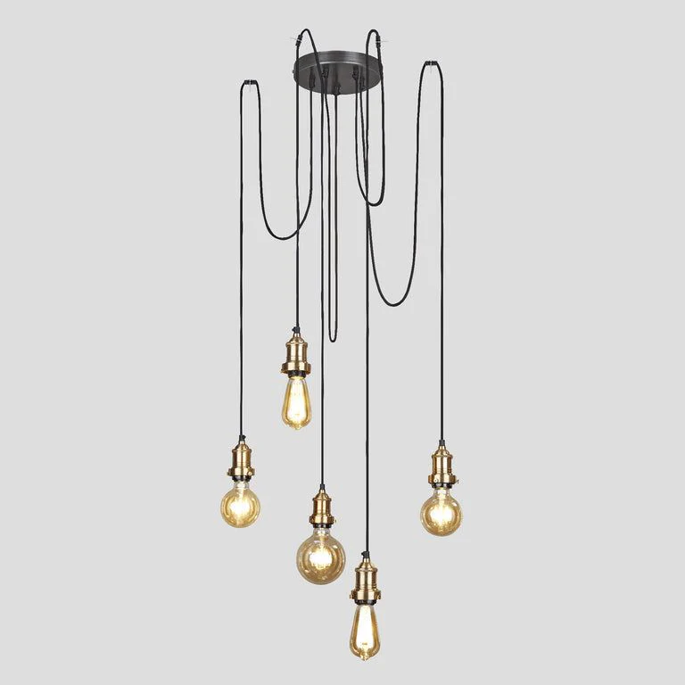 Brooklyn Cluster Ceiling Light - Pewter/Brass Finish - Image 2