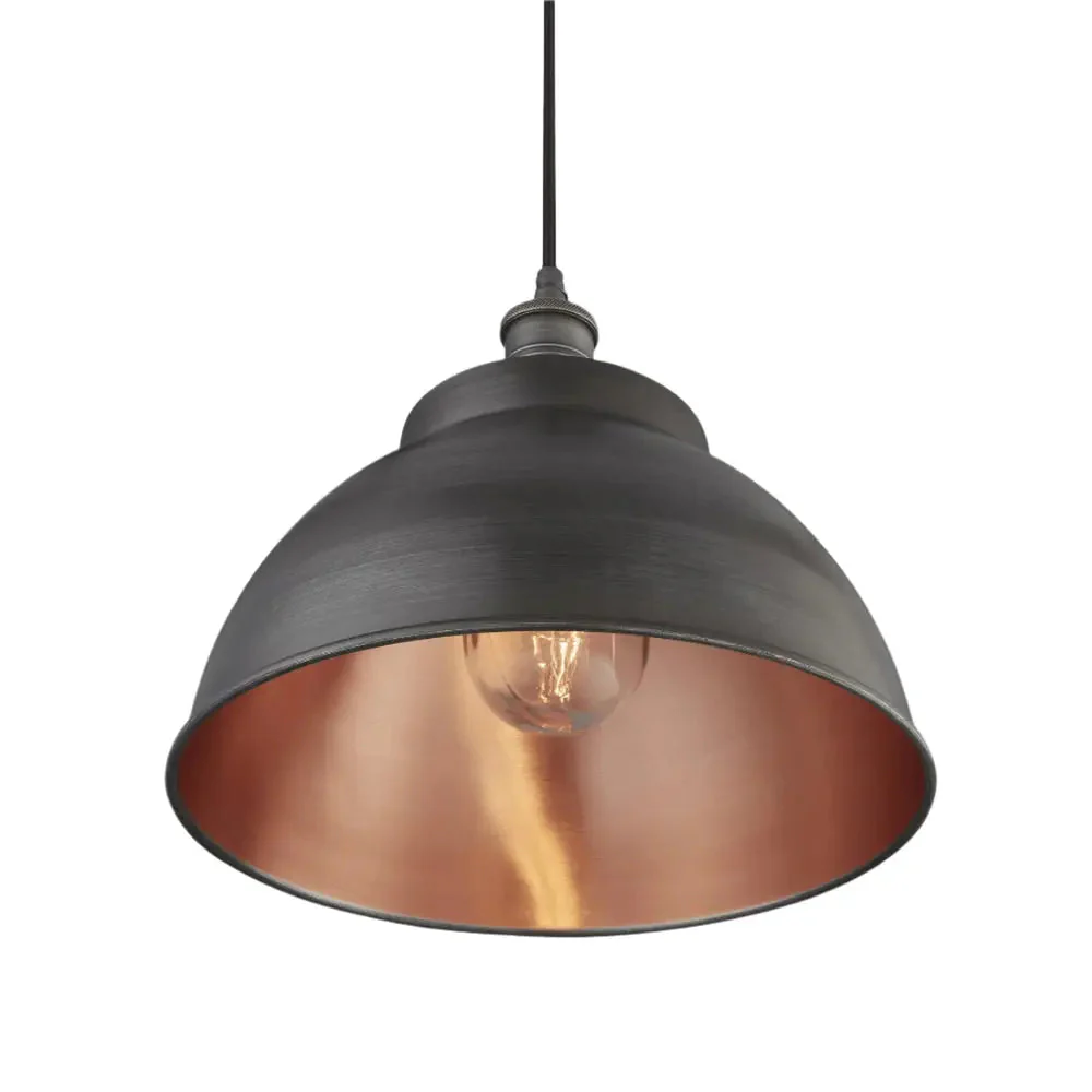 Brooklyn Outdoor & Bathroom Dome Pendant - 13 Inch- Various Finishes - Image 3