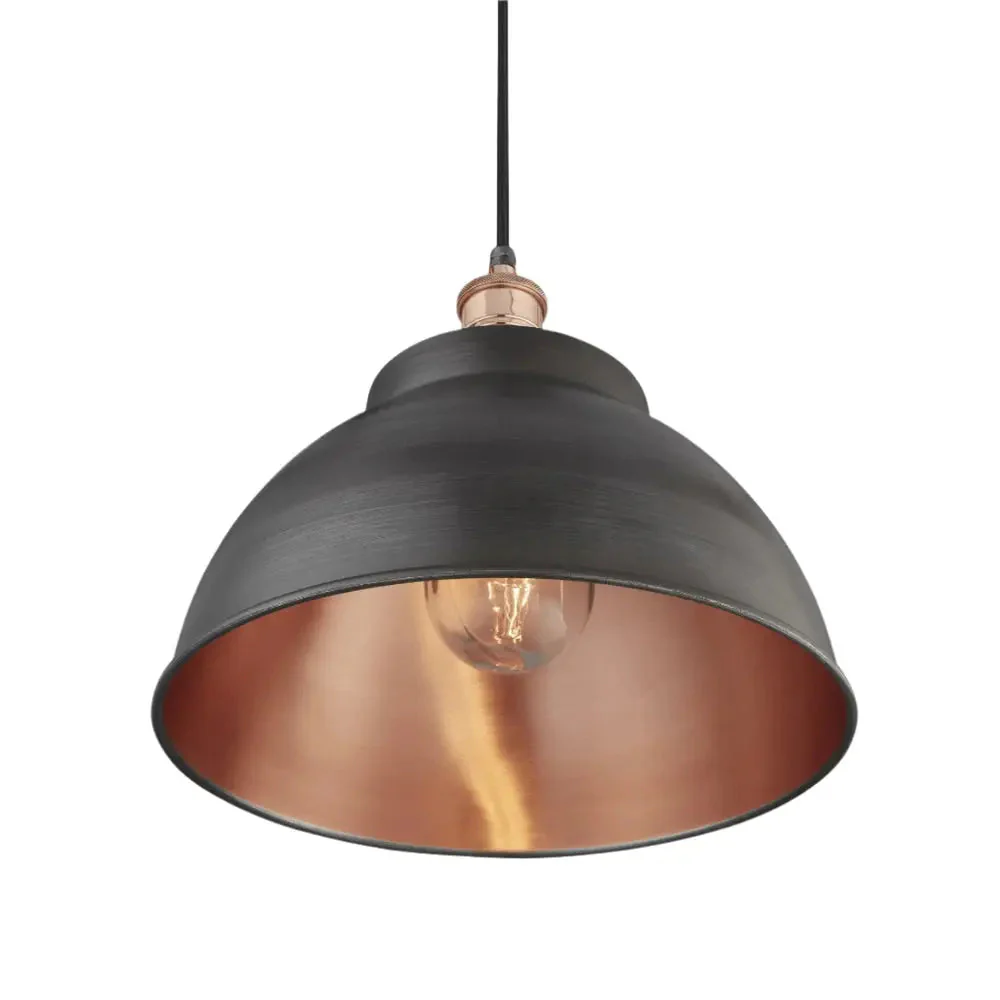 Brooklyn Outdoor & Bathroom Dome Pendant - 13 Inch- Various Finishes - Image 9