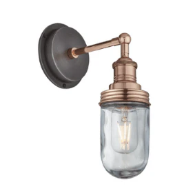 Brooklyn Outdoor IP65 Wall Light - Pewter, Copper, Brass - Image 3