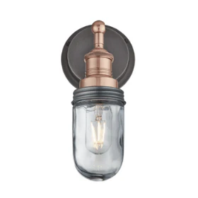 Brooklyn Outdoor IP65 Wall Light - Pewter, Copper, Brass - Image 6