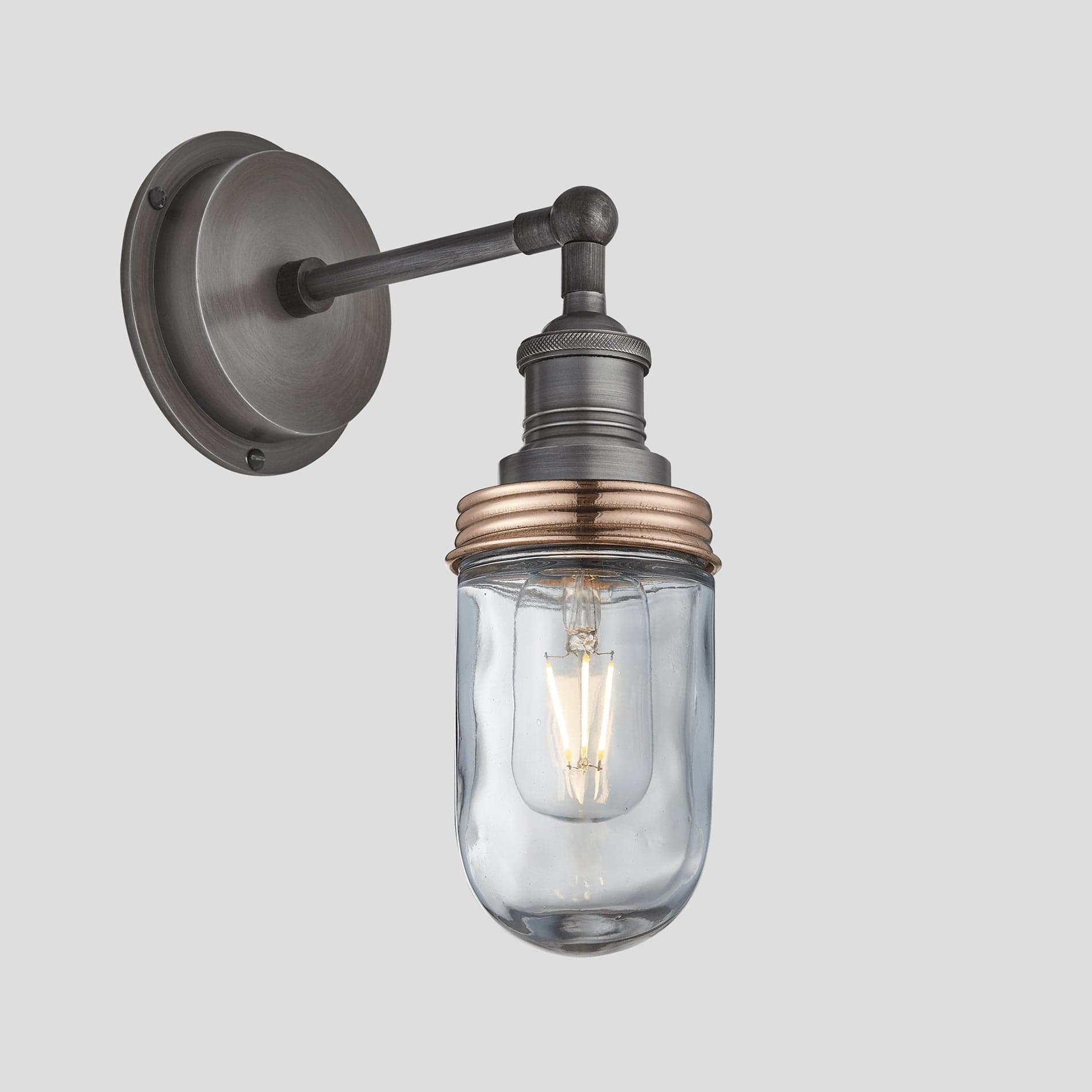 Brooklyn Outdoor IP65 Wall Light - Pewter, Copper, Brass - Image 7