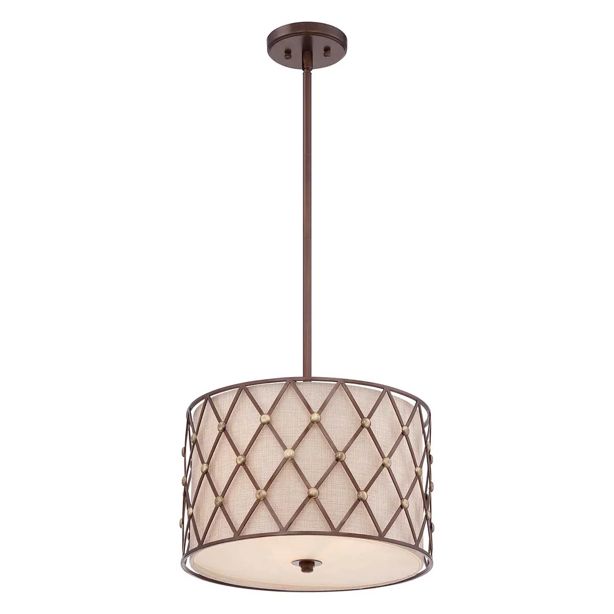 Brown Lattice 1/3/4Lt Pendant - Copper Canyon - Image 2