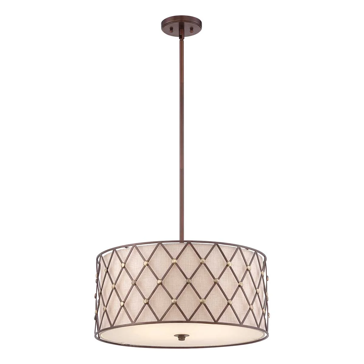 Brown Lattice 1/3/4Lt Pendant - Copper Canyon - Image 3