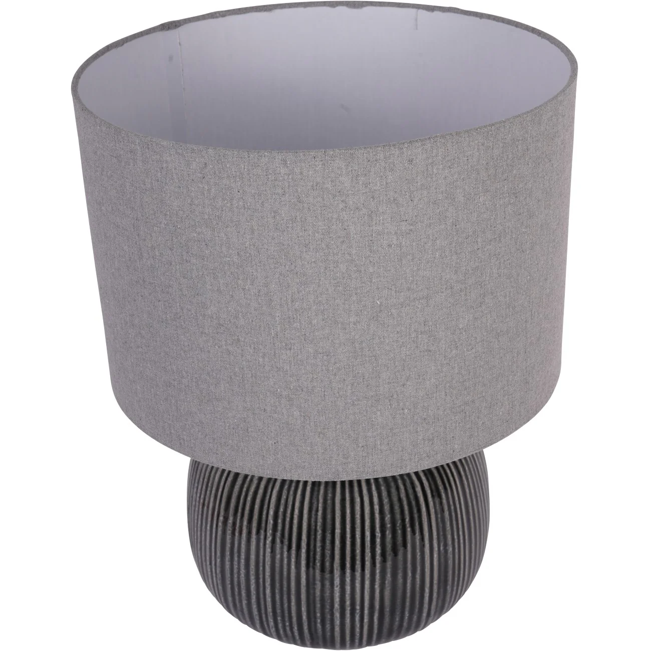 Bruno Ceramic Table Lamp Charcoal with Shade E27 60W - Image 2