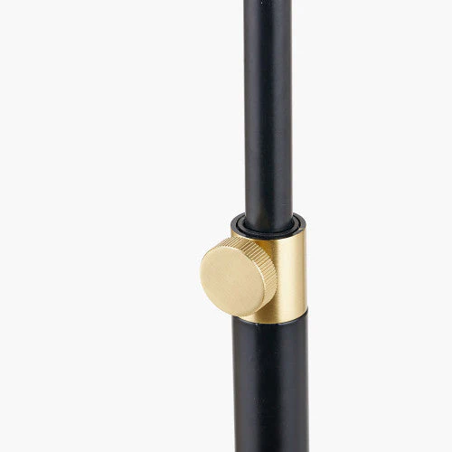 Bryce Black and Gold Metal Rise and Fall Floor Lamp - Image 2