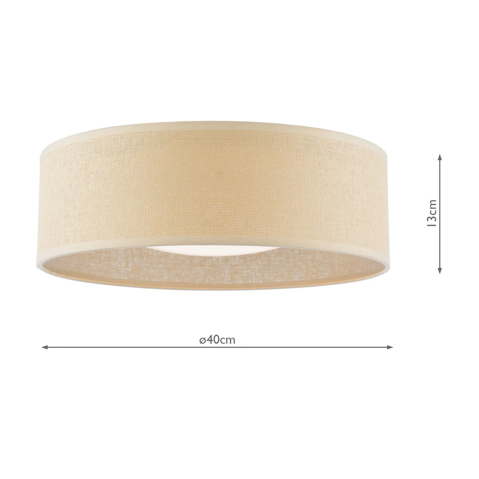 Buckenham 2 Light Flush Rattan Shade With Diffuser - Image 7