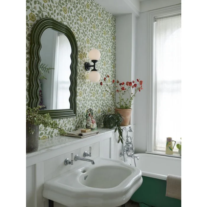 Buckley 2Lt IP44 Bathroom Wall Light - Matt Black - Image 7