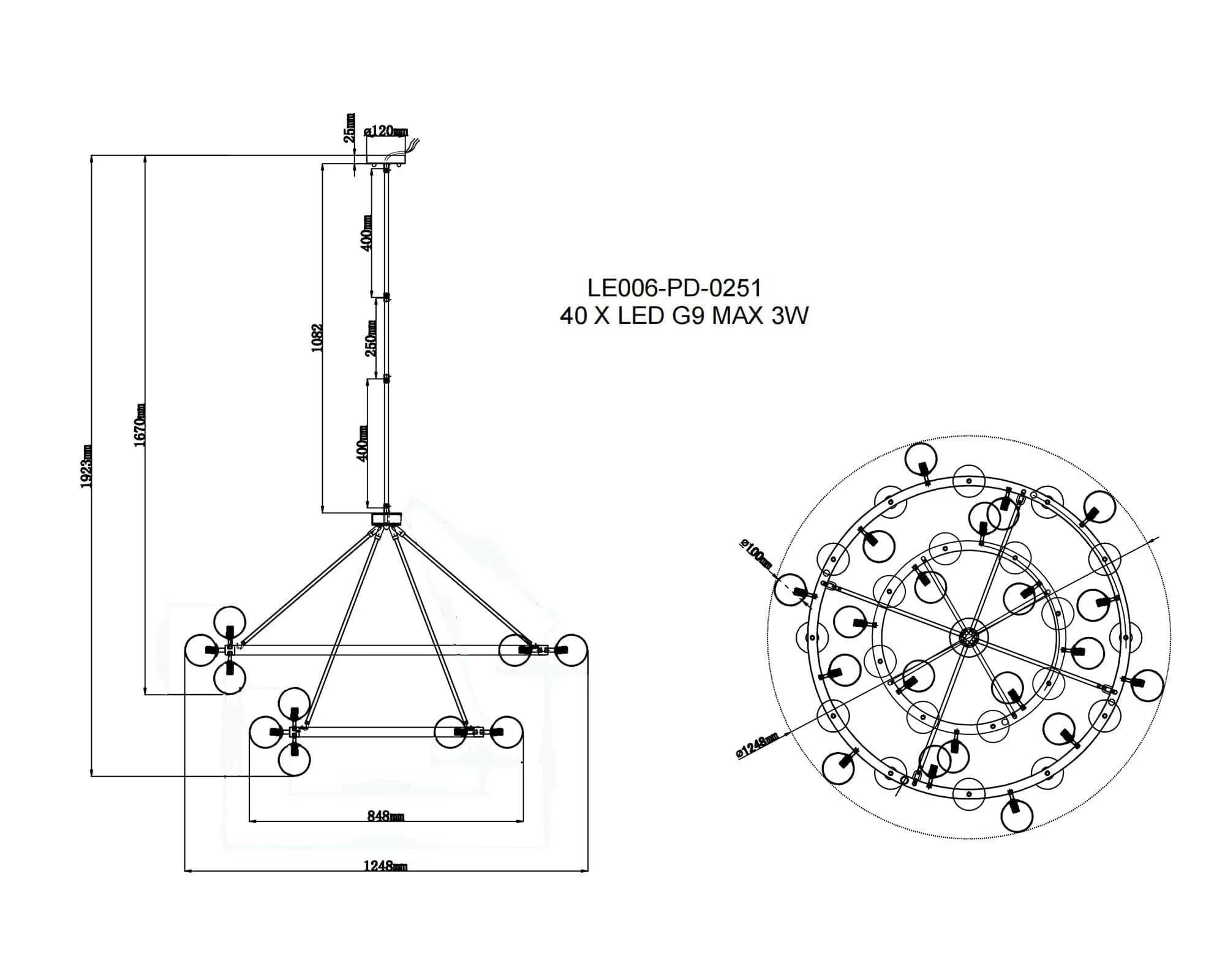 Bucolic Pendant Lamp G9 - Image 11