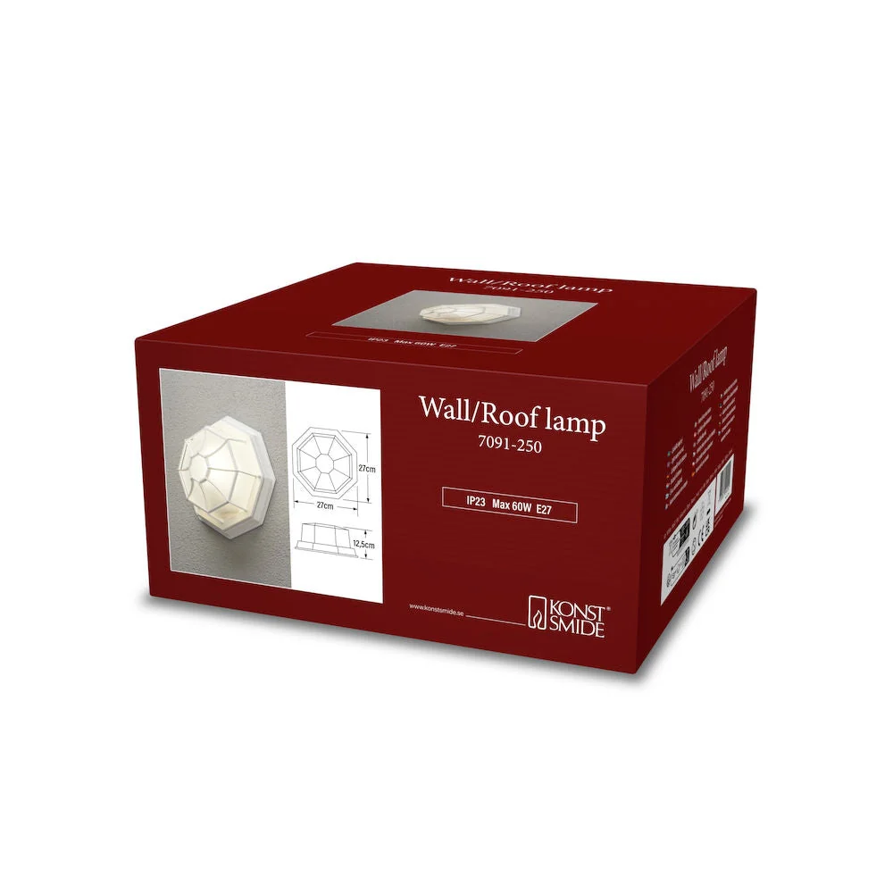 Budget Flush Light Matt Black/White E27 IP23 - Image 4